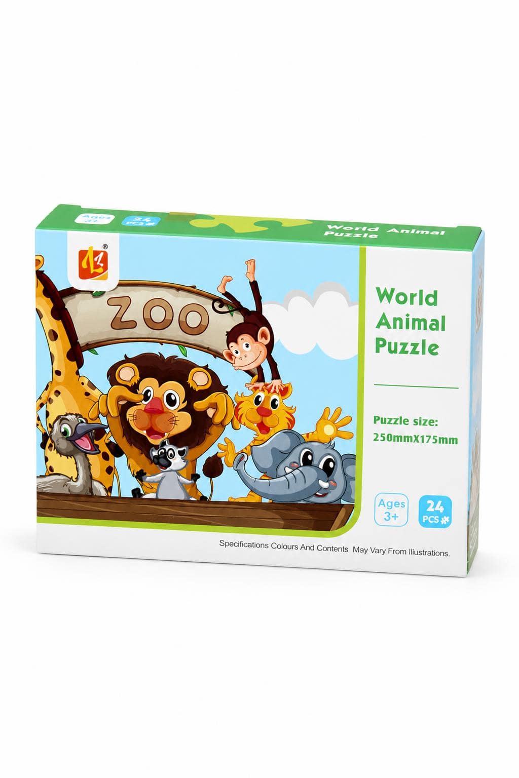 72b6d7c3-dfba-4597-b56c-4feb6d970c87-1.jpg بزل حيوانات للأطفال World Animal Puzzle 24 قطعة - موديل 9068716 - الصورة 1