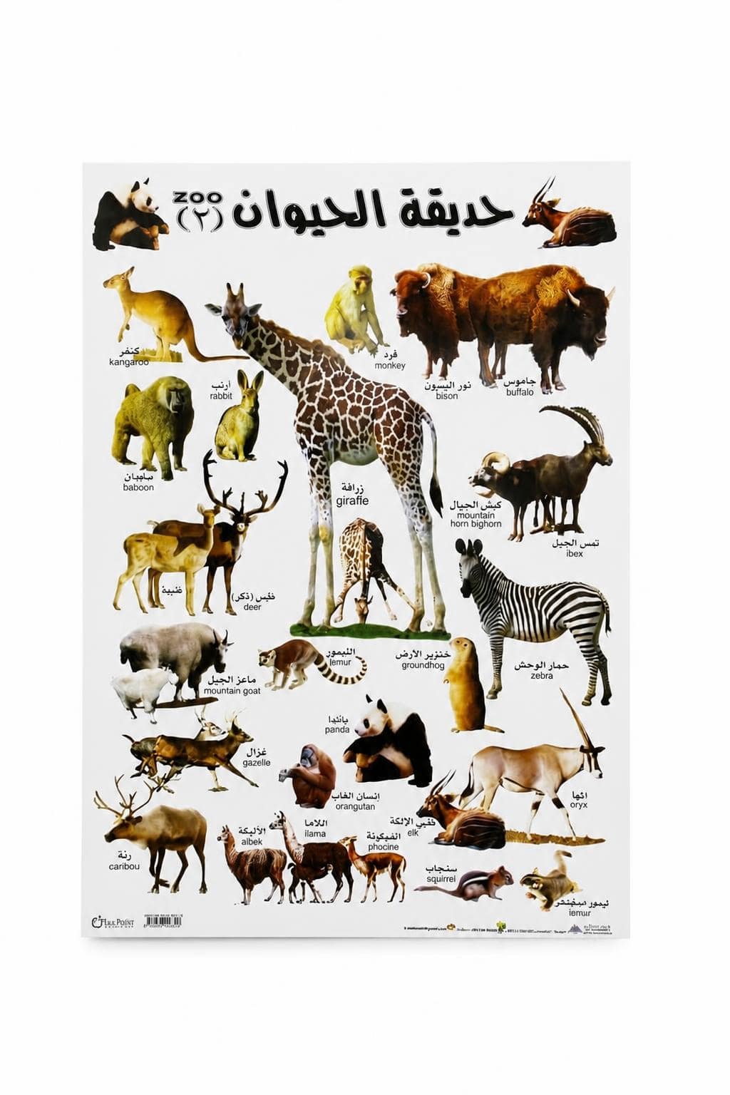 748242cb-d464-417a-ac0a-64b521ab0915.jpg لوحة وايت بورد تعليمية حديقة الحيوانات 50×70 سم - 4506 - الصورة 1
