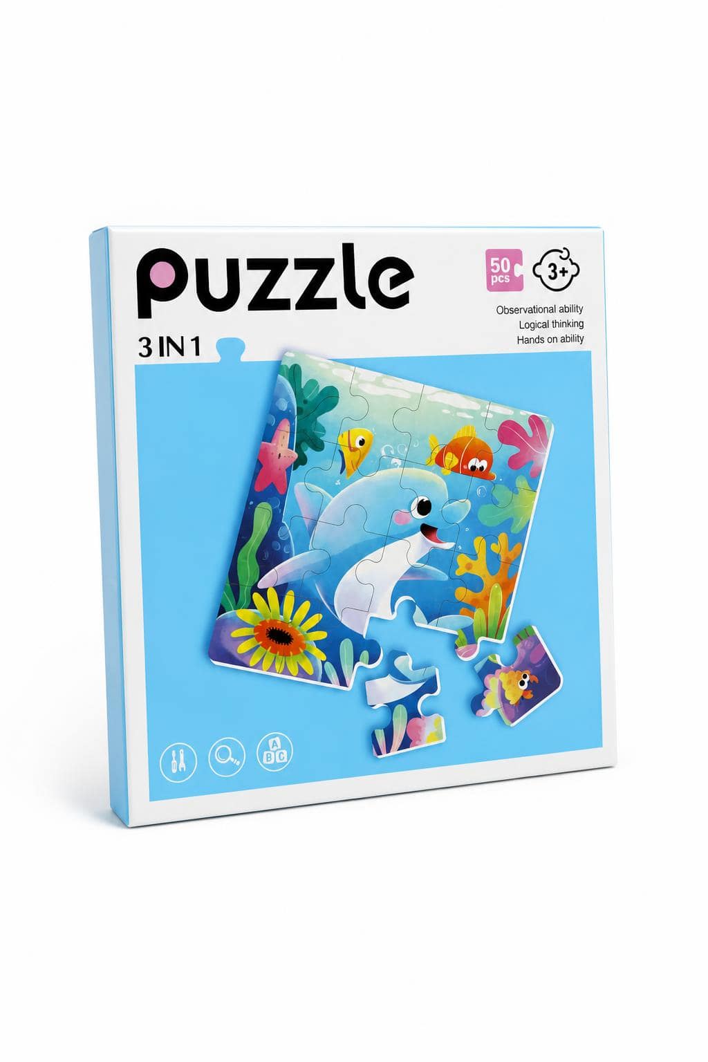 7840713f-777e-4330-89f7-941c8a01cef7-1.jpg كتاب بزل مغناطيسي للحيوانات البحرية 3 لوحات 50 قطعة - 5710572 - الصورة 1