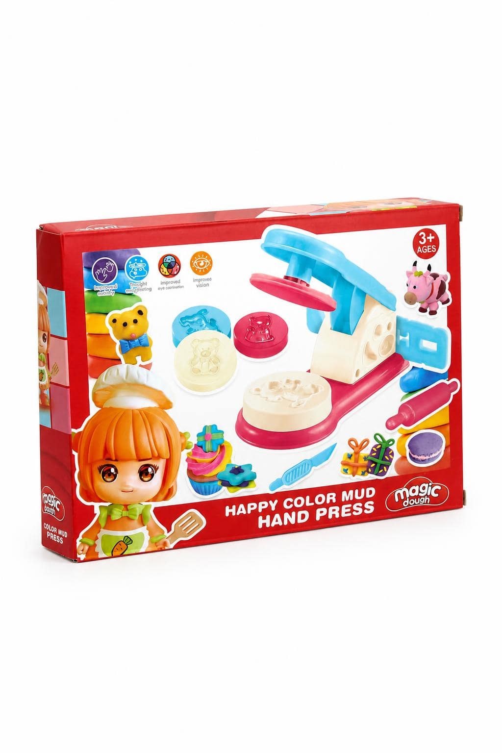845641f5-4f8f-48dc-9132-7b2c211180db.jpg لعبة معجون magic dough بمكبس وقوالب لعمر 3+ - 3931611 - الصورة 1