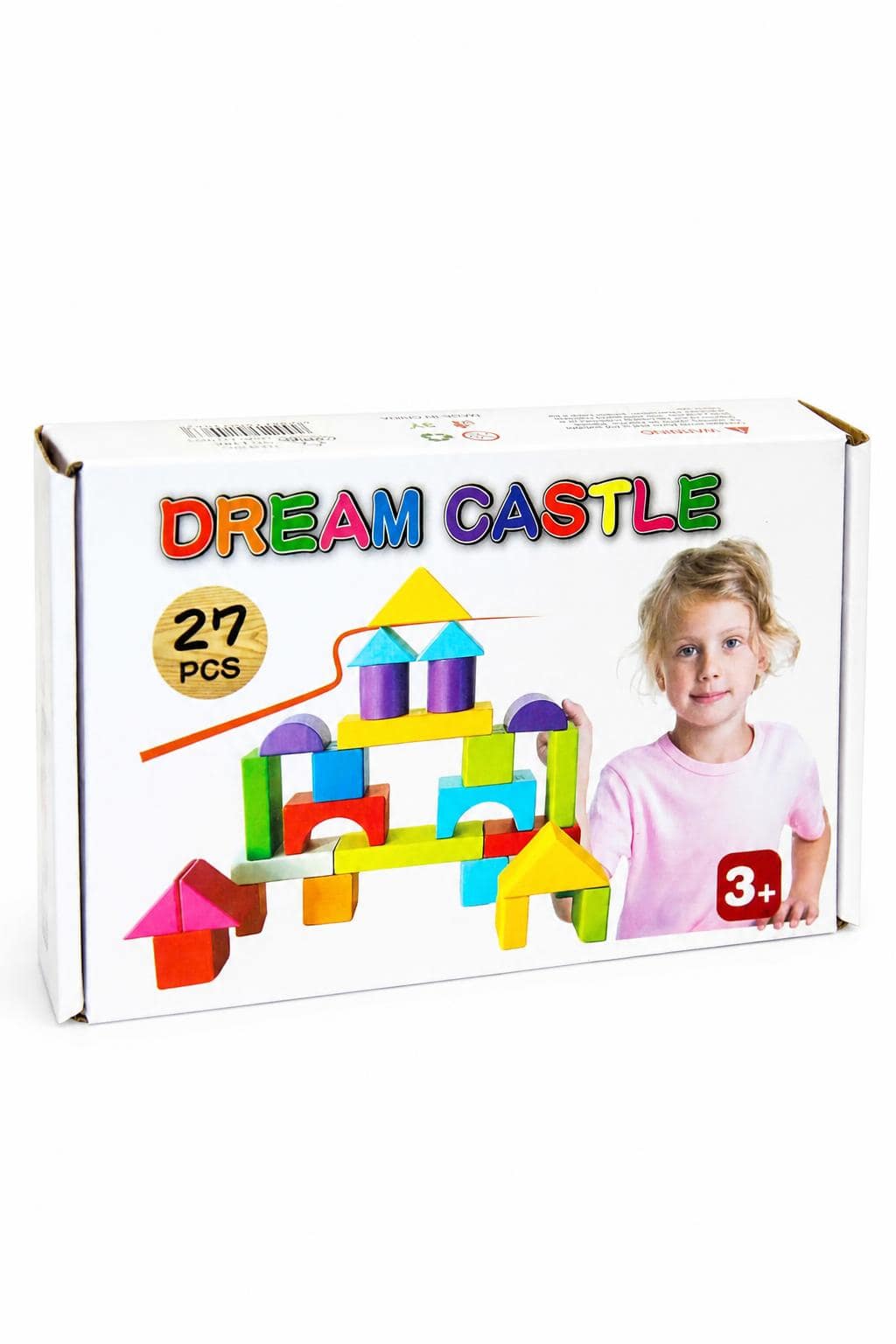 861360b1-f990-432b-8d30-fea1ca308031.jpg مكعبات خشبية ملونة DREAM CASTLE 27 قطعة - موديل 5517559 - الصورة 1