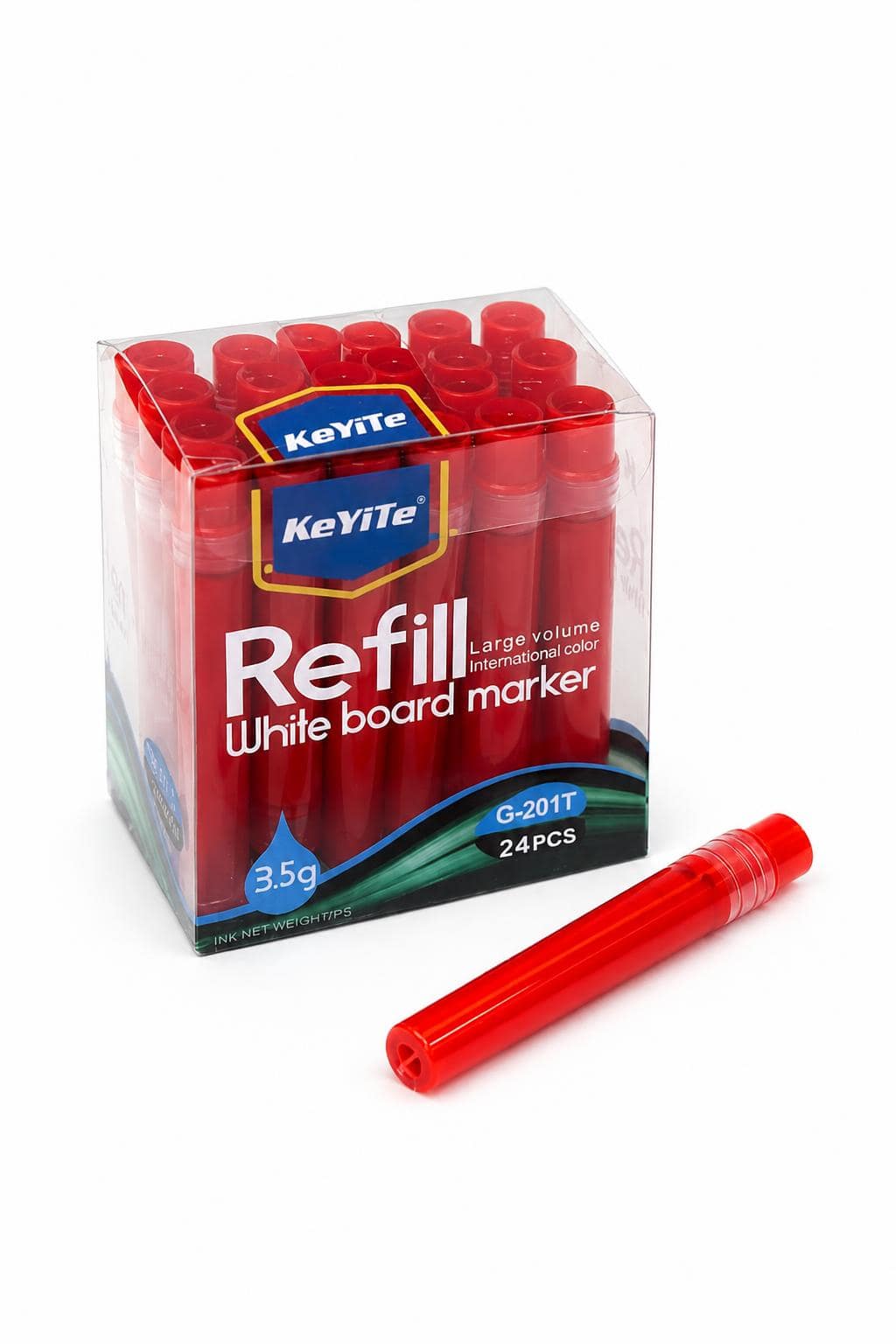 86542dd5-8a00-417b-a624-58b0079eb321.jpg خرطوشة قلم وايت بورد KeYiTe حمراء 24PCS - موديل 15482 - الصورة 1