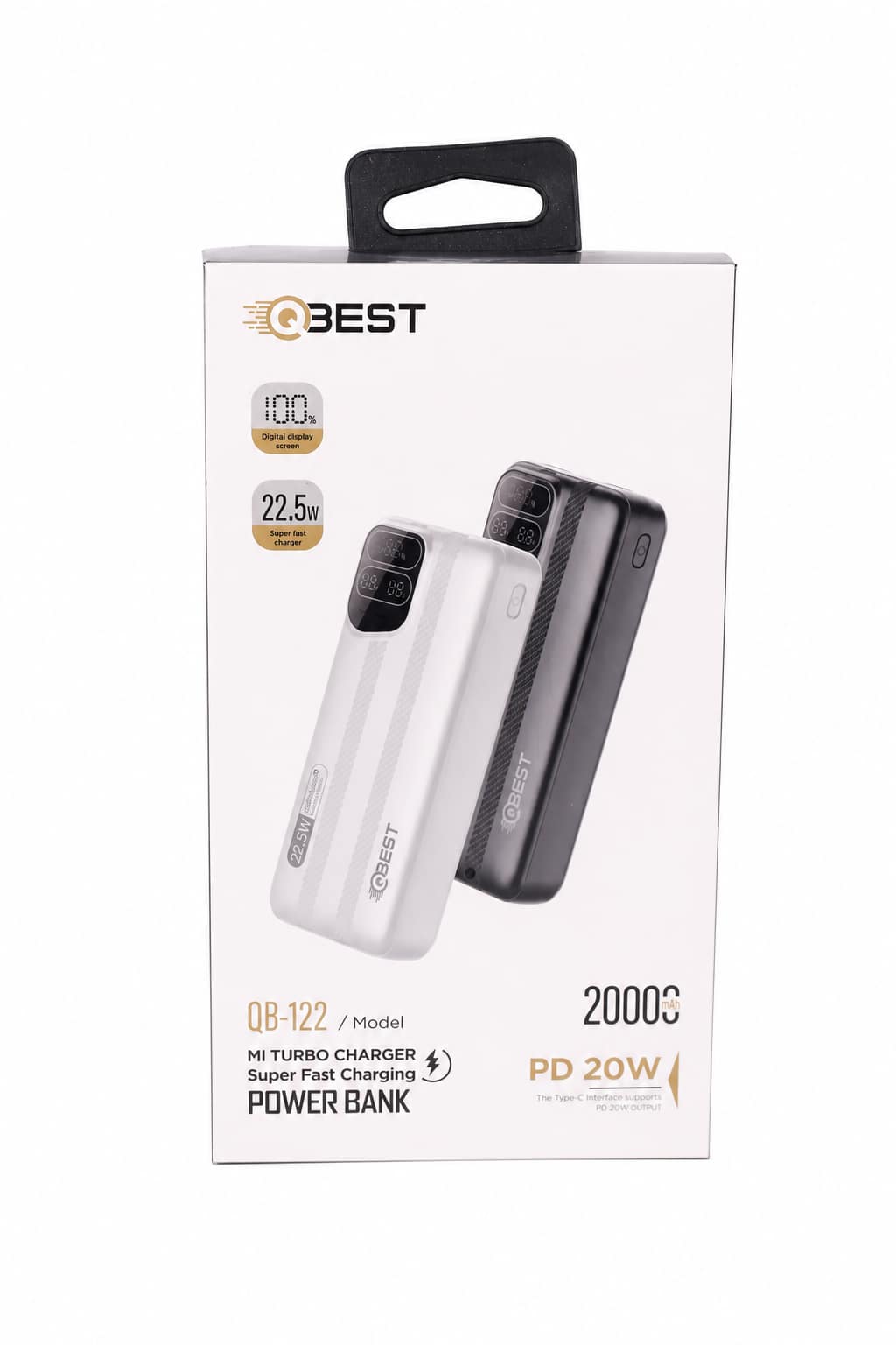 87695f77-508f-4317-8681-6063f67c11fa.png باور بانك QBest بسعة 20,000 MAH وشحن 22.5 واط QB122/20 - الصورة 1