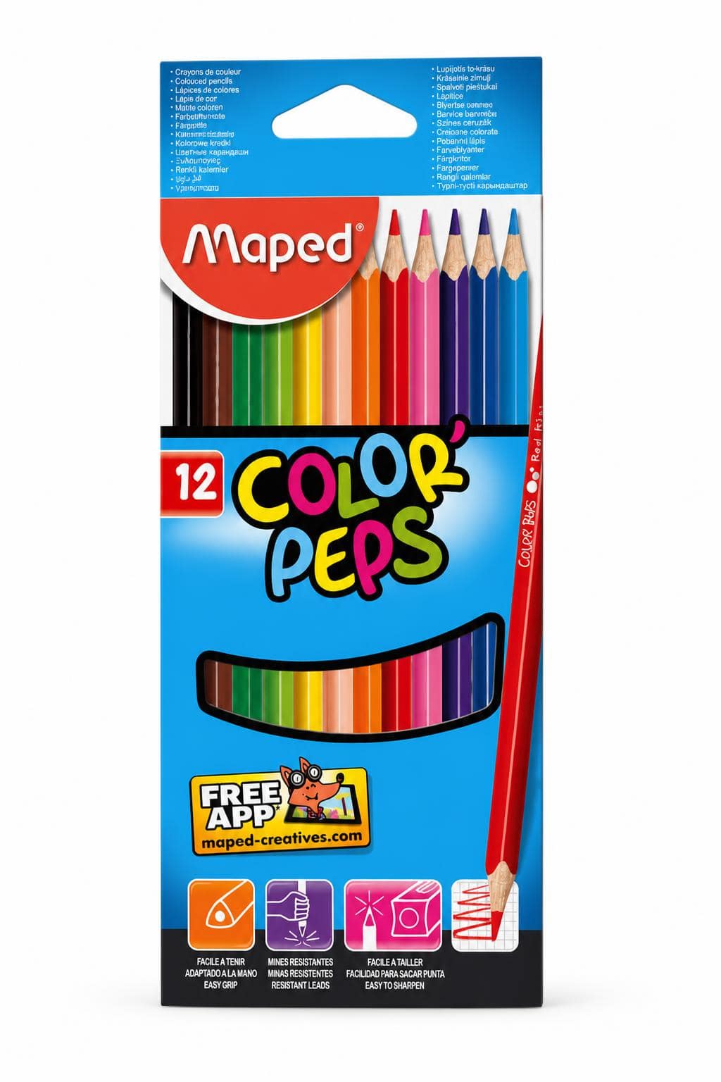 8b3f1423-a997-4e34-8312-0442a2d301e9.jpg ألوان خشبية Maped Color'Peps 12 لون طويل - موديل 1399 - الصورة 1