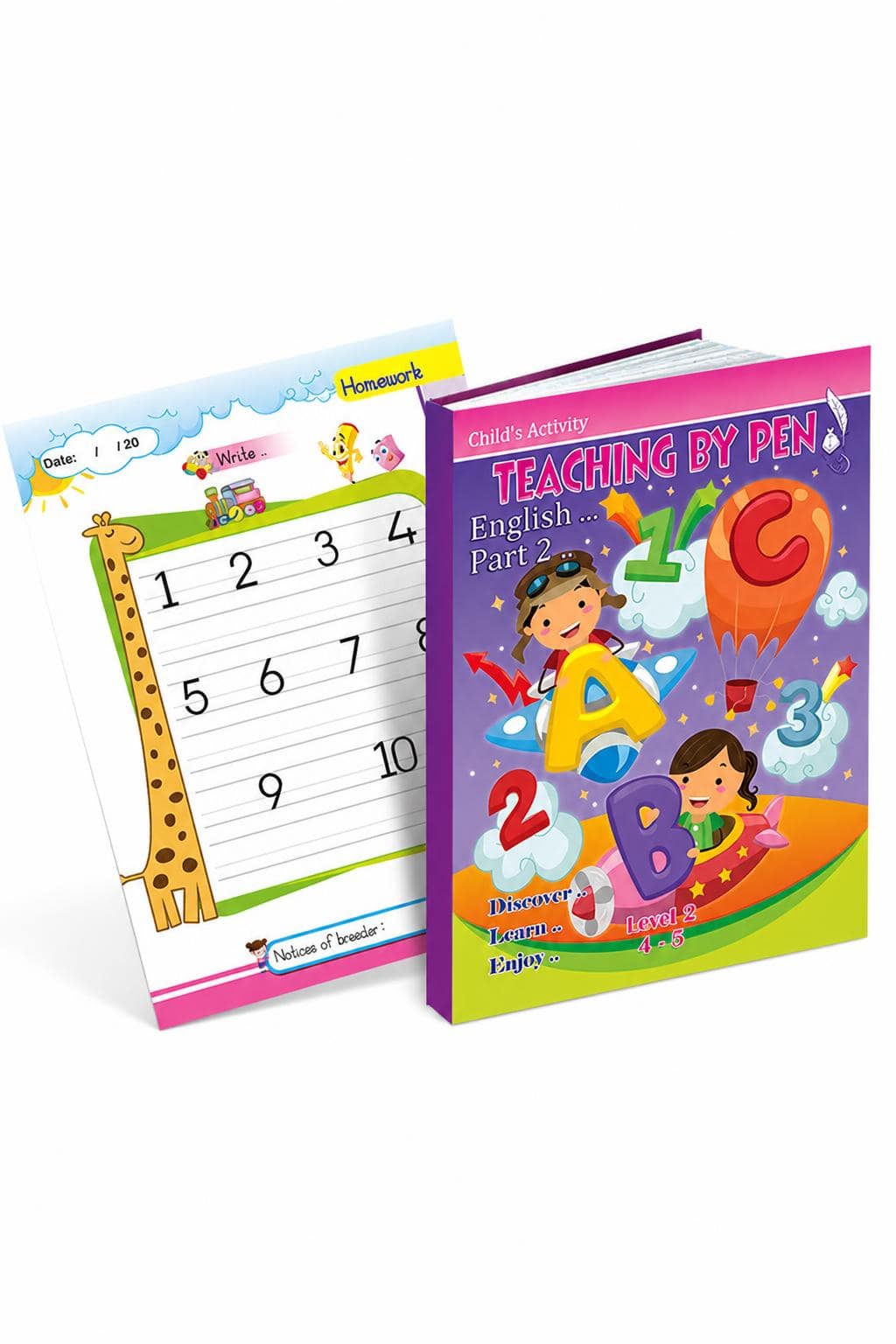 936822a2-b542-4671-951e-a0e6507f73b6-1.jpg كتاب علم بالقلم English Part 2 للأطفال 4-5 سنوات - موديل 894 - الصورة 1