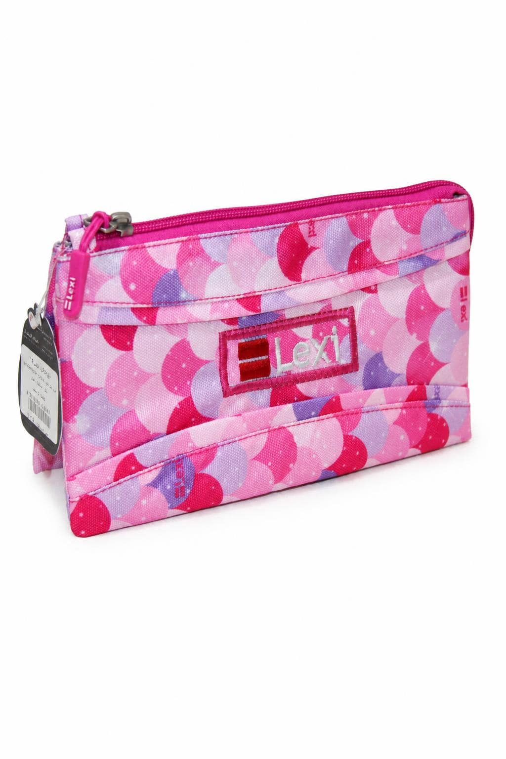 93d9d11c-f7b8-4ed3-b03b-9e4cd79f0628.jpg مقلمة Lexi قماشية مثلثة مطبوعة بسحاب واحد - موديل 9124 - الصورة 1