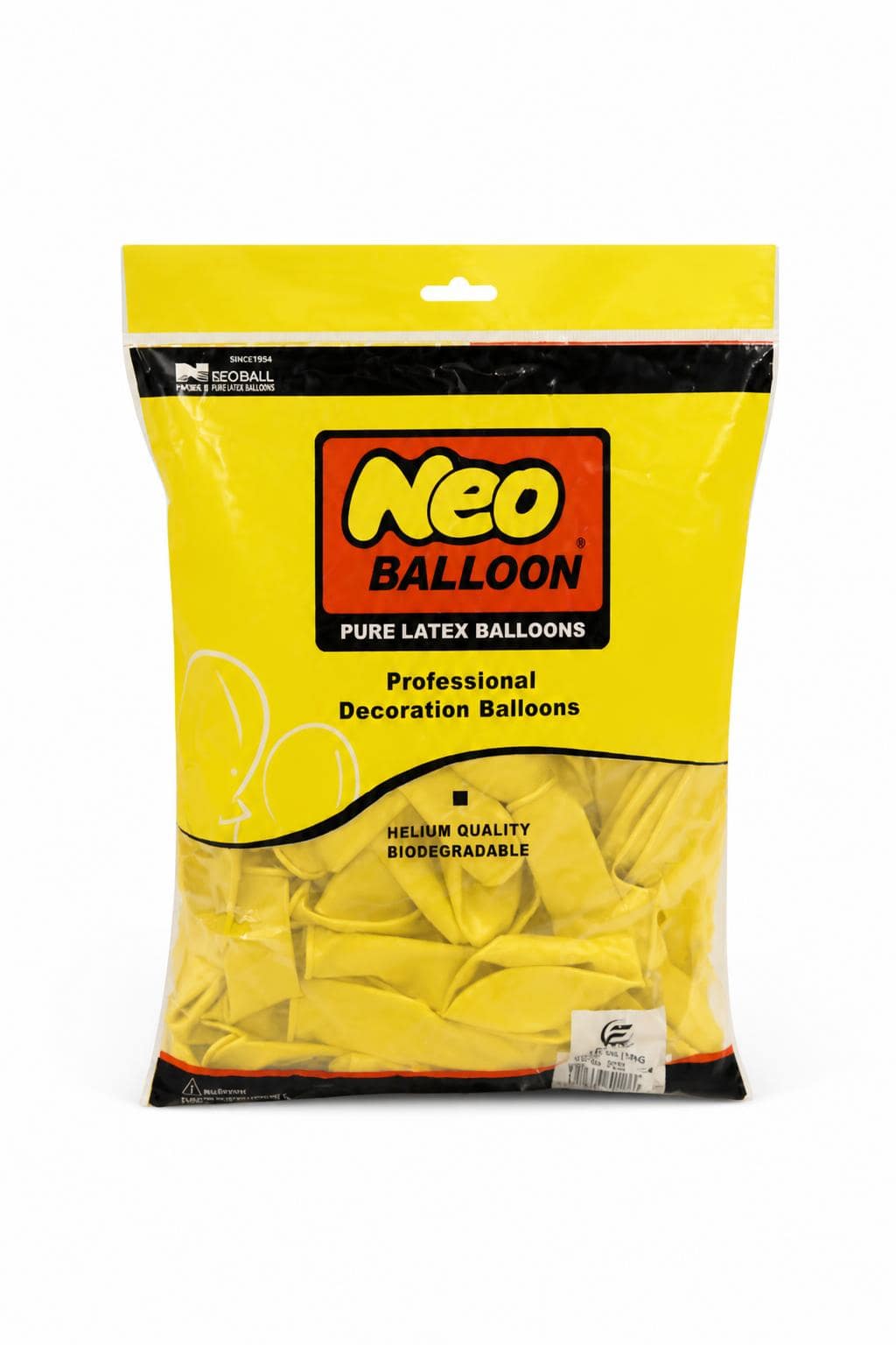 9453e4e5-f744-4d1c-b3b6-fe4be6c8291c.jpg كيس بوالين Neo Balloon لاتكس أصفر للديكور 50 بالون - 8526425 - الصورة 1