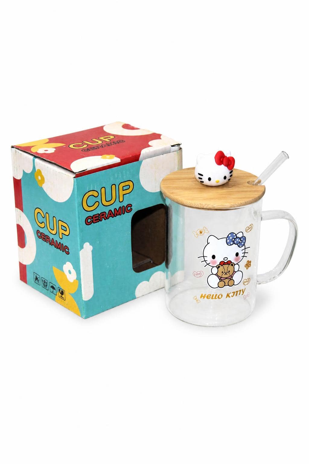 98d47bdb-cf3d-4815-8c0f-d34612b7bdf0-1.jpg ماغ بيريكس Hello Kitty بغطاء خشبي وشلمونة زجاجية - 9754 - الصورة 1