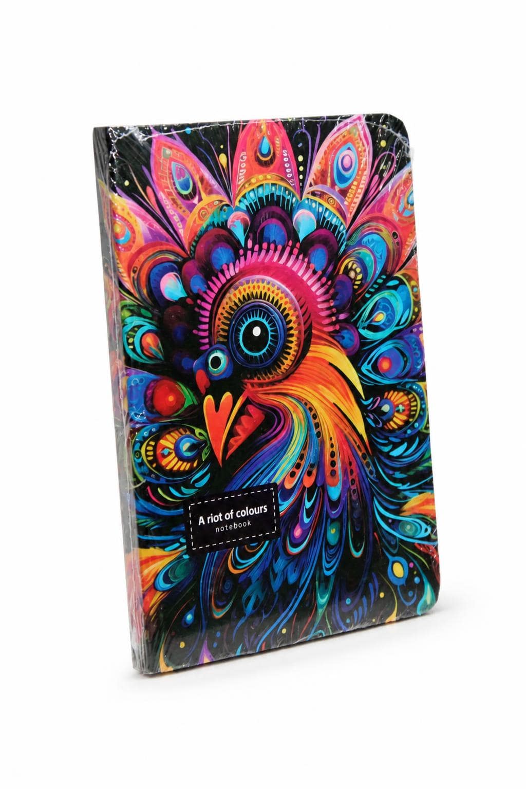9c8f732c-8a46-463a-9d6e-50d2c40b2c51.jpg دفتر ذكريات فني A6 مع مطاطة بتصميم ألوان زاهية - 8758 - الصورة 1