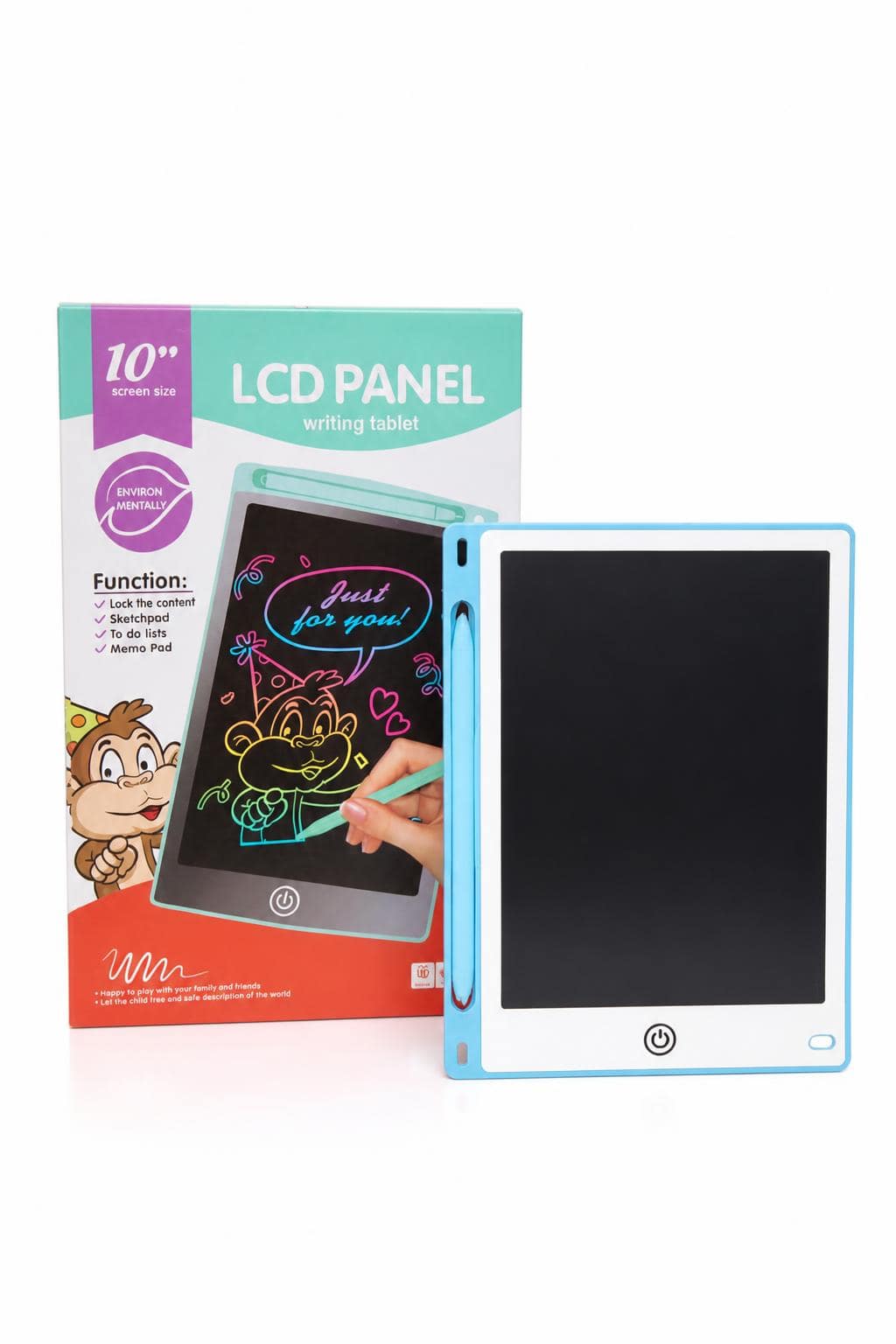 a16ba721-bfbc-429c-8f9b-07480f910e7d.jpg تابلت كتابة ورسم LCD مقاس 10 إنش مع قلم - موديل 1283102 - الصورة 1