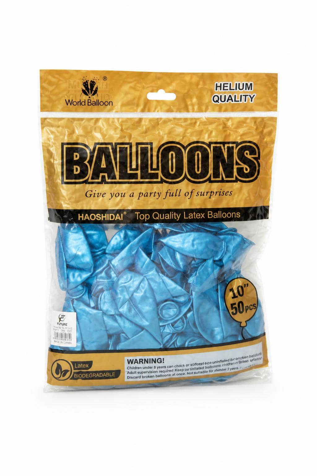 a1afe1c4-d0c4-47b2-a374-c3f45d852fdf.jpg بالونات ميتاليك زرقاء World Balloon 50 قطعة 10″ - 5371504 - الصورة 1