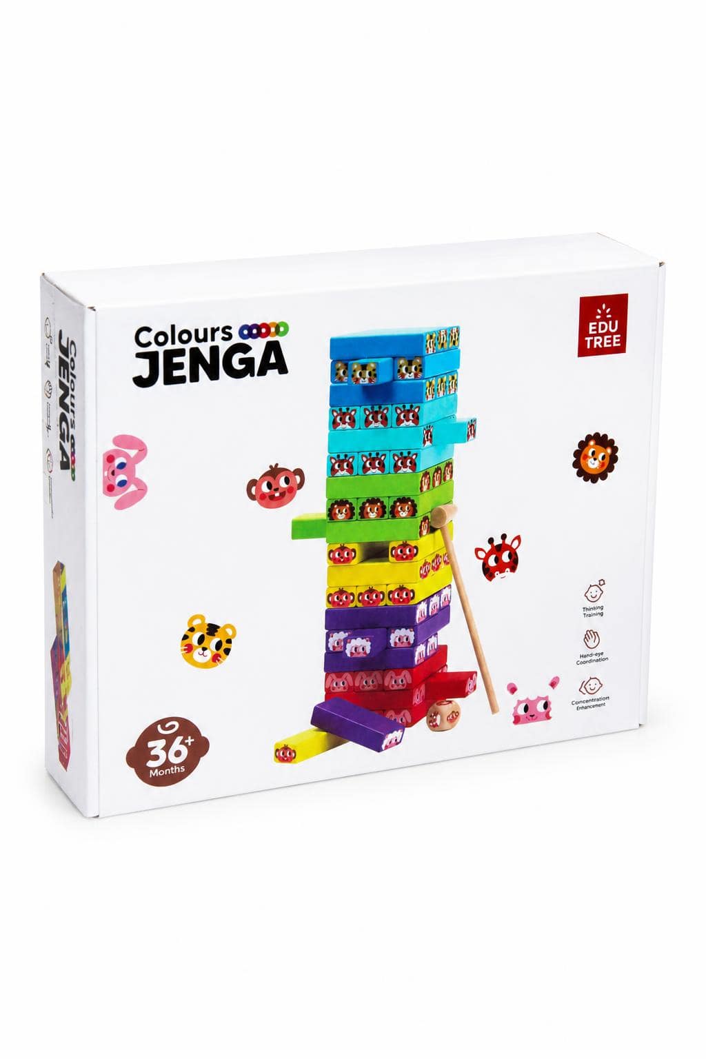 a6775d68-fc68-474a-84a4-ef260169f726.jpg برج التحدي EDU TREE Colours JENGA 54 قطعة مع مطرقة - 3695273 - الصورة 1