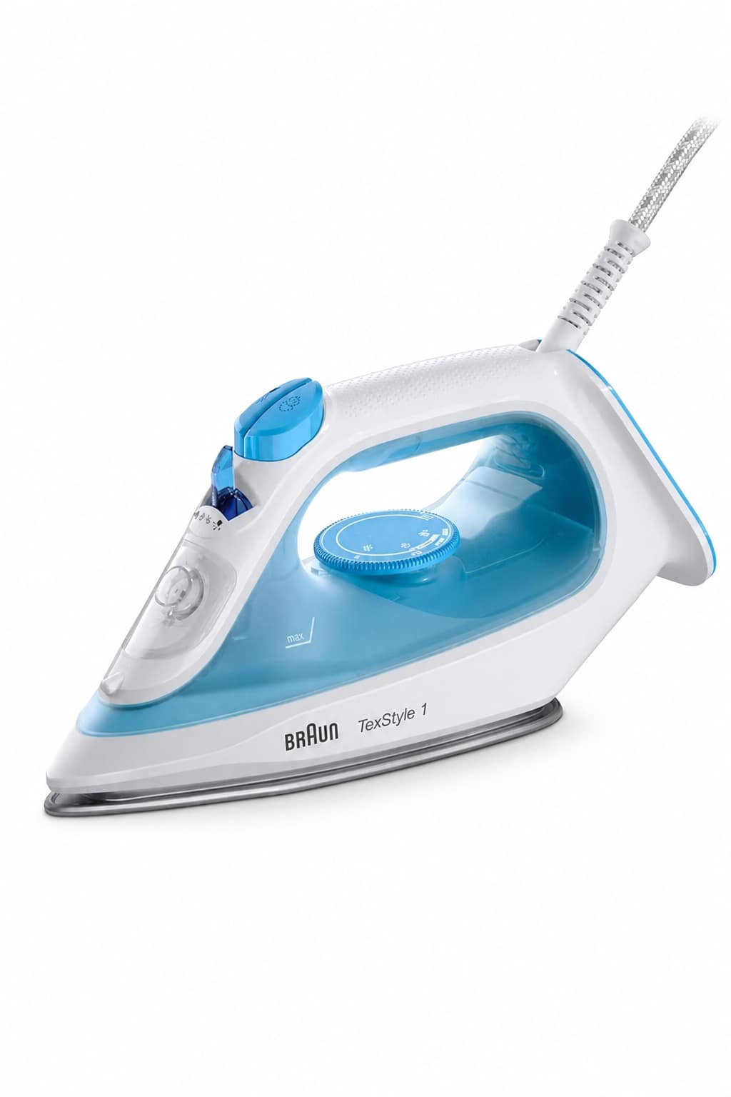 b0083912-7b27-4a69-a93a-a4d3c78f0341.png مكواة بخار Braun TexStyle 1 SI1050BL بقدرة 2000 واط وخزان 220 مل - الصورة 1