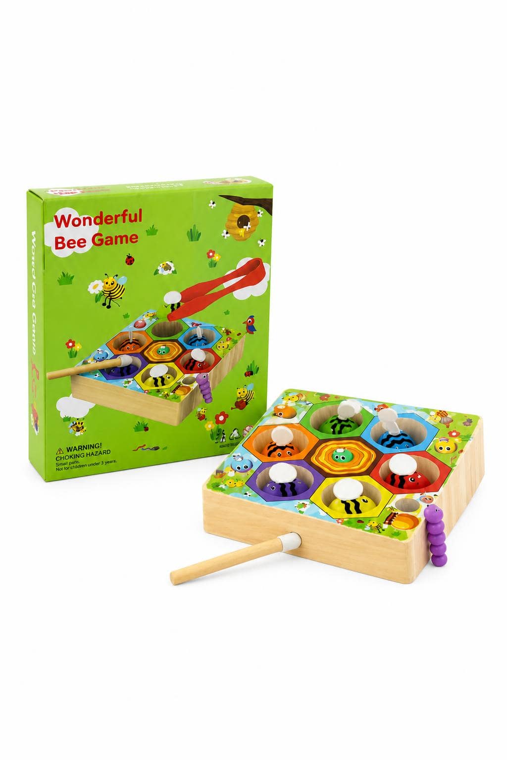 b44aa6dd-2dd4-406a-9b26-632f995bd4ba.jpg لعبة التقاط النحل الخشبية Wonderful Bee Game موديل 15840 - الصورة 1