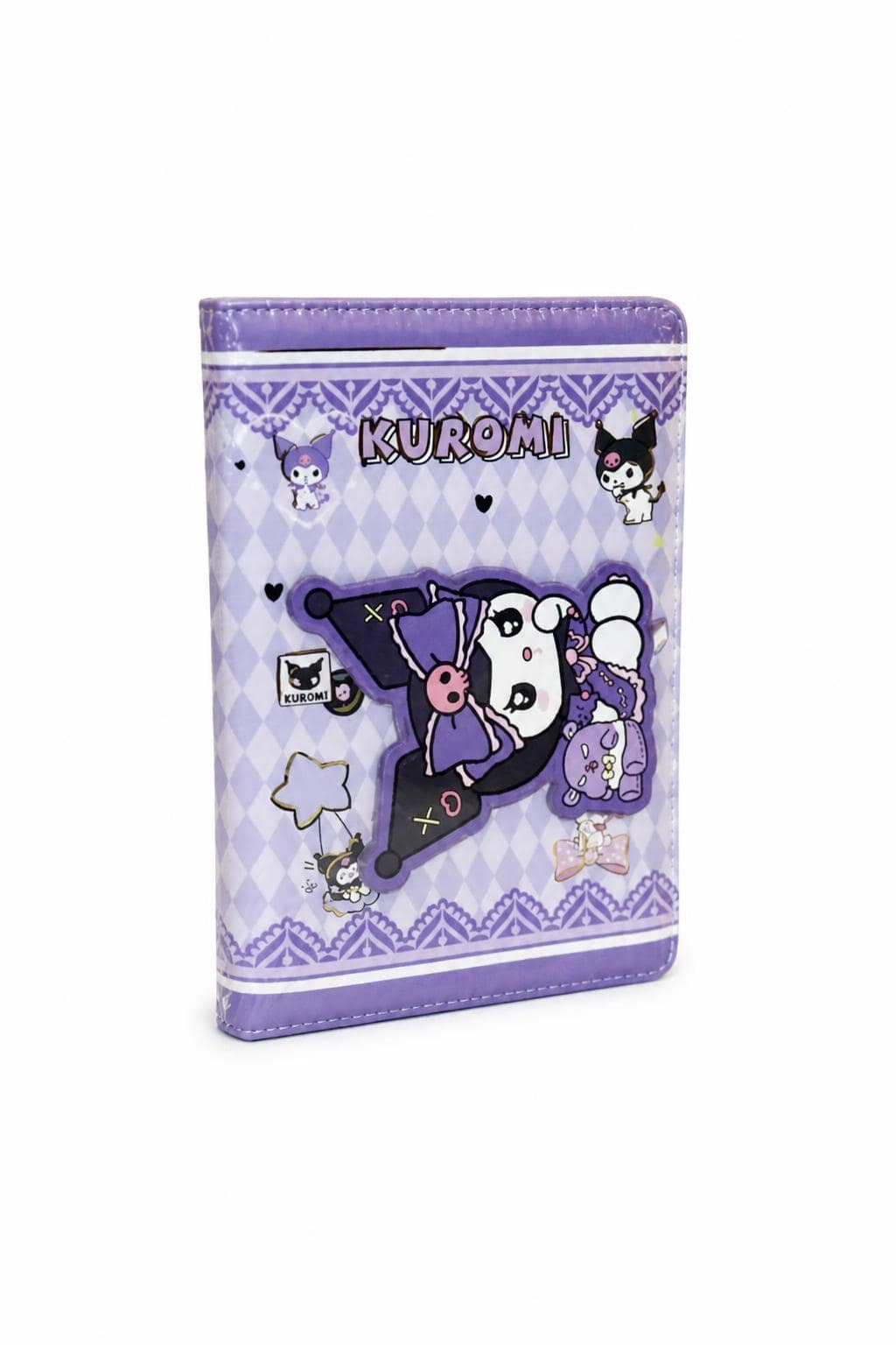 b9cc68c7-d551-4bb6-b90b-3b9f4176c39e-1.jpg دفتر ذكريات Kuromi بنفسجي بصورة نافرة - موديل 14206 - الصورة 1
