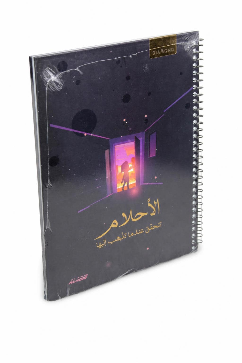 c0cc4ae3-7e72-4133-a60e-9dc48e9eccdd.jpg دفتر الأديب هارد كبير بسلك 80 ورقة مقسم - موديل 11672 - الصورة 1
