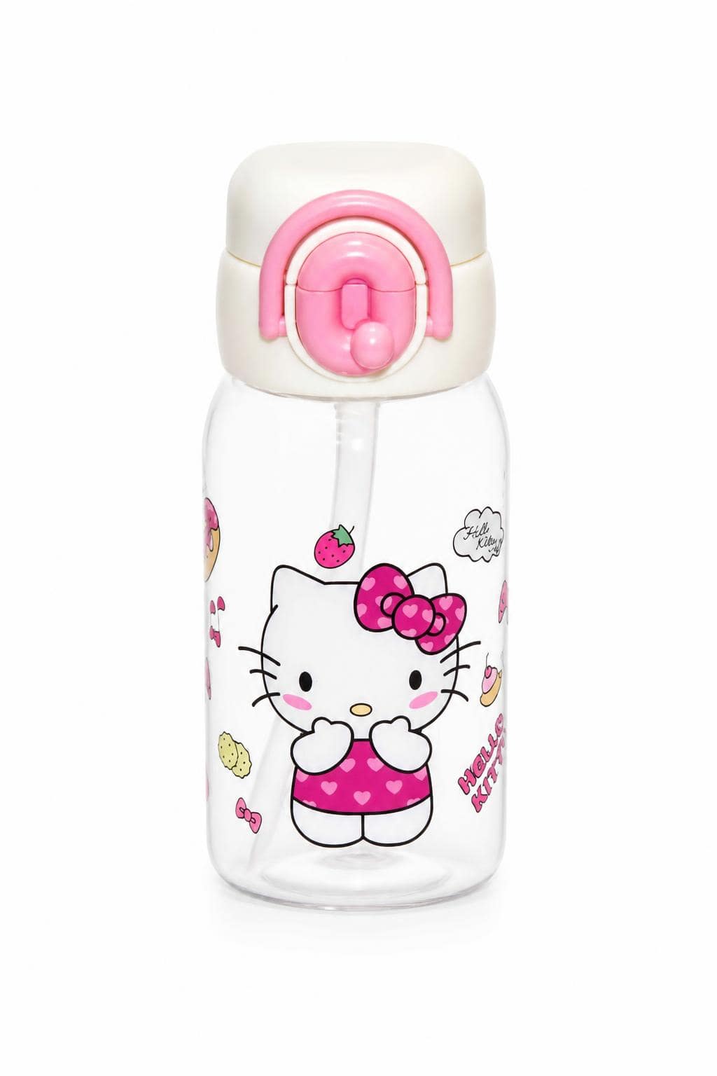 c424efab-7200-46df-944e-7172bfa84cd2.jpg مطرة بلاستيكية برسمة Hello Kitty وكبسة - موديل 2261692 - الصورة 1