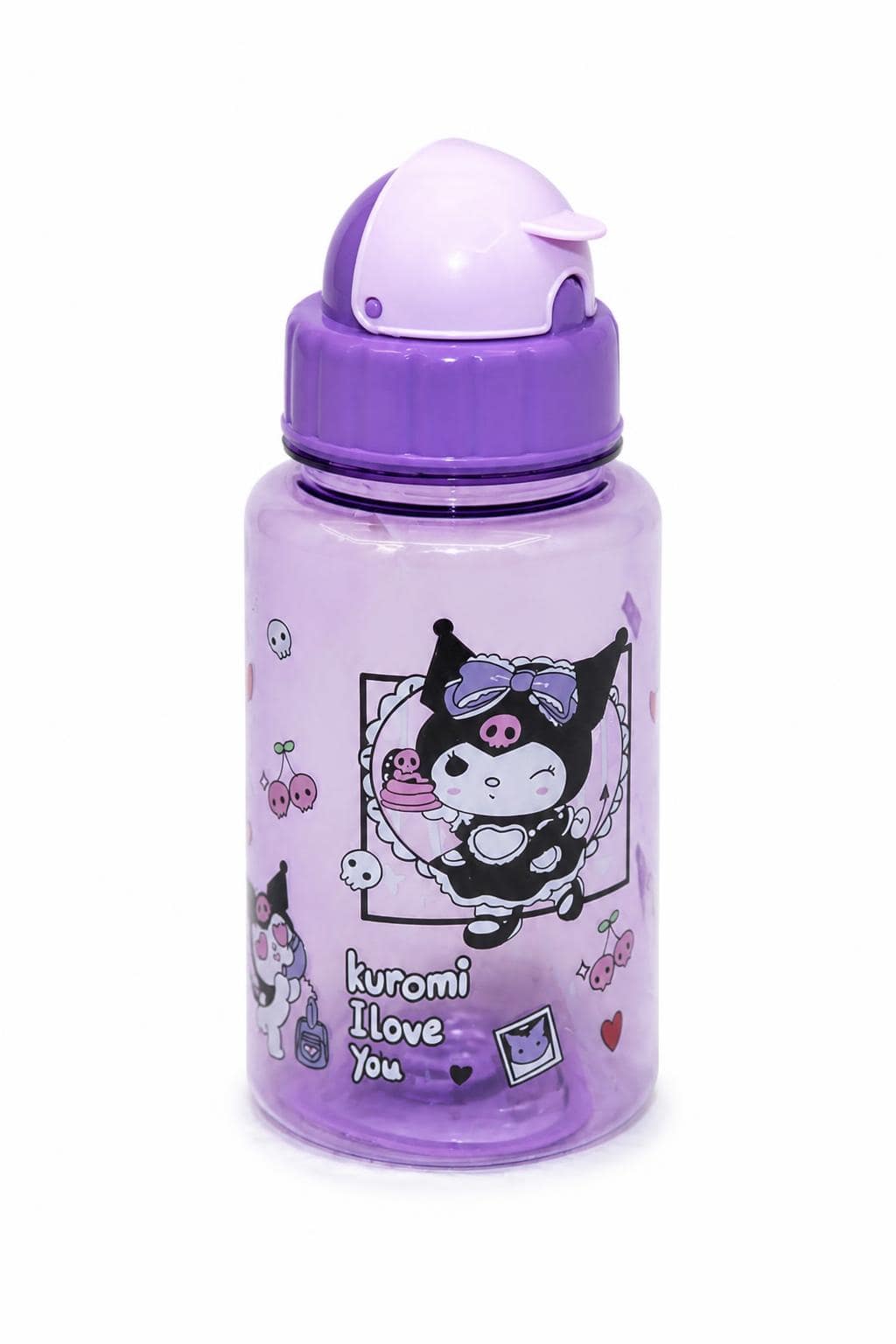 c7f2f6d8-7d84-428f-ab98-06e4b0f82f1c.jpg مطرة بلاستيكية بنفسجية مع شلمونة Kuromi - موديل 1382134 - الصورة 1