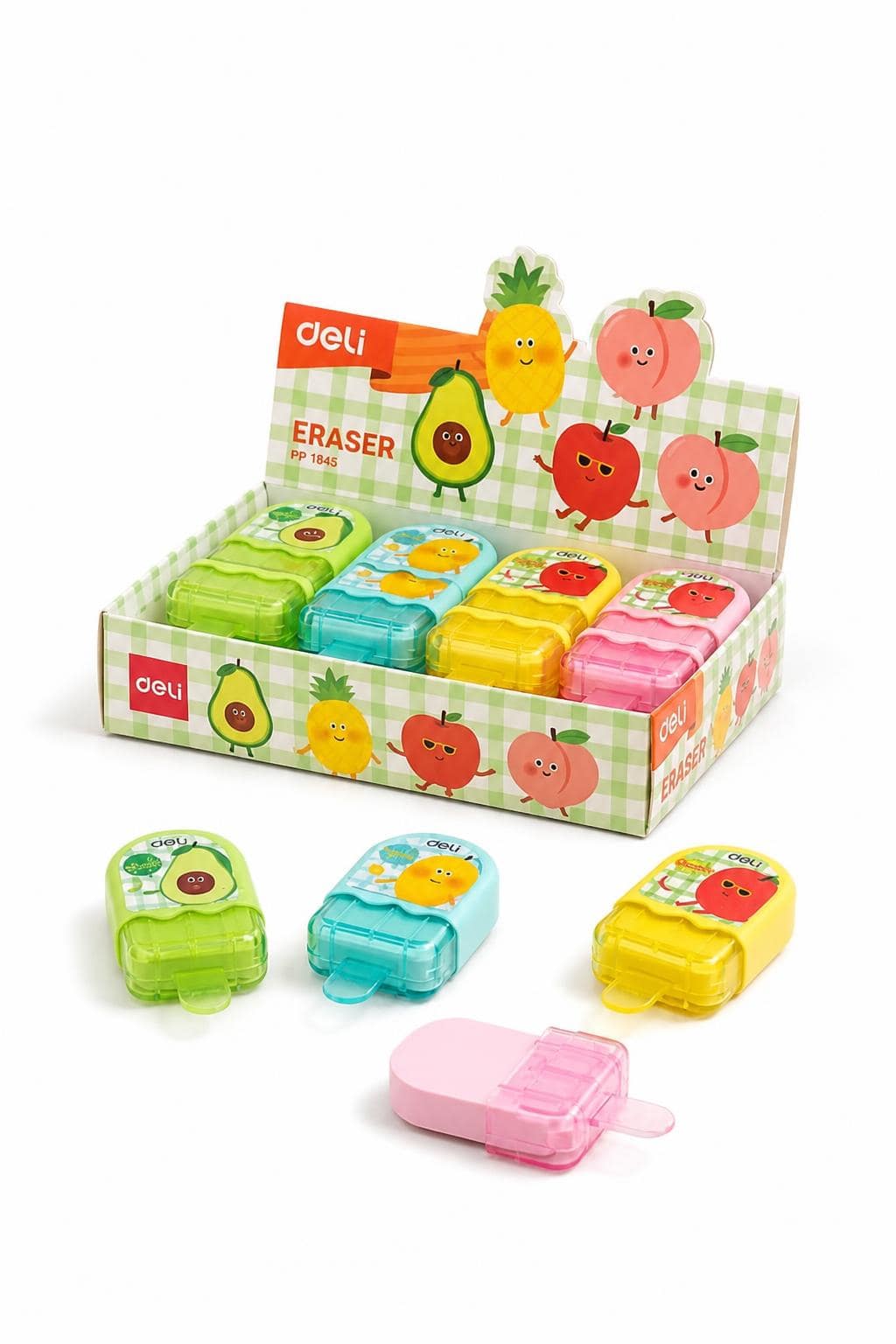 c8c452a6-9029-44a1-975a-d6eae604b693.jpg ممحاة Deli فواكه وردية بغطاء شفاف - 8037996 - الصورة 1