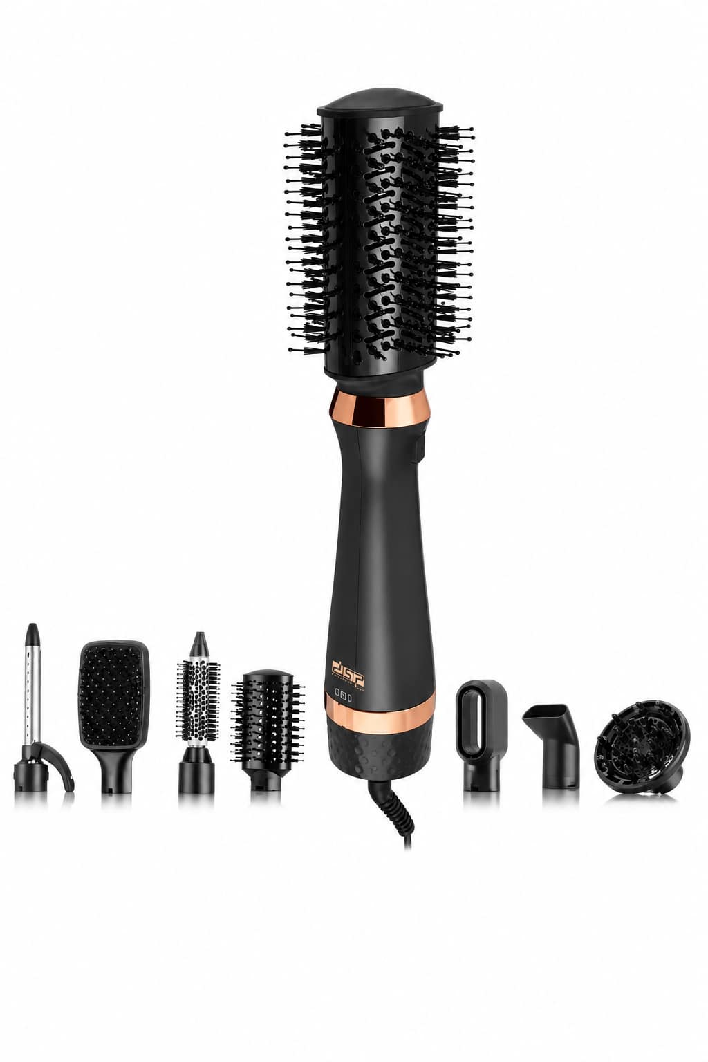 ccb968da-8c08-4466-9708-26ec24f978c5.png مجفف ومصفف شعر DSP 50084 بقدرة 1200W و9 في 1 - الصورة 1