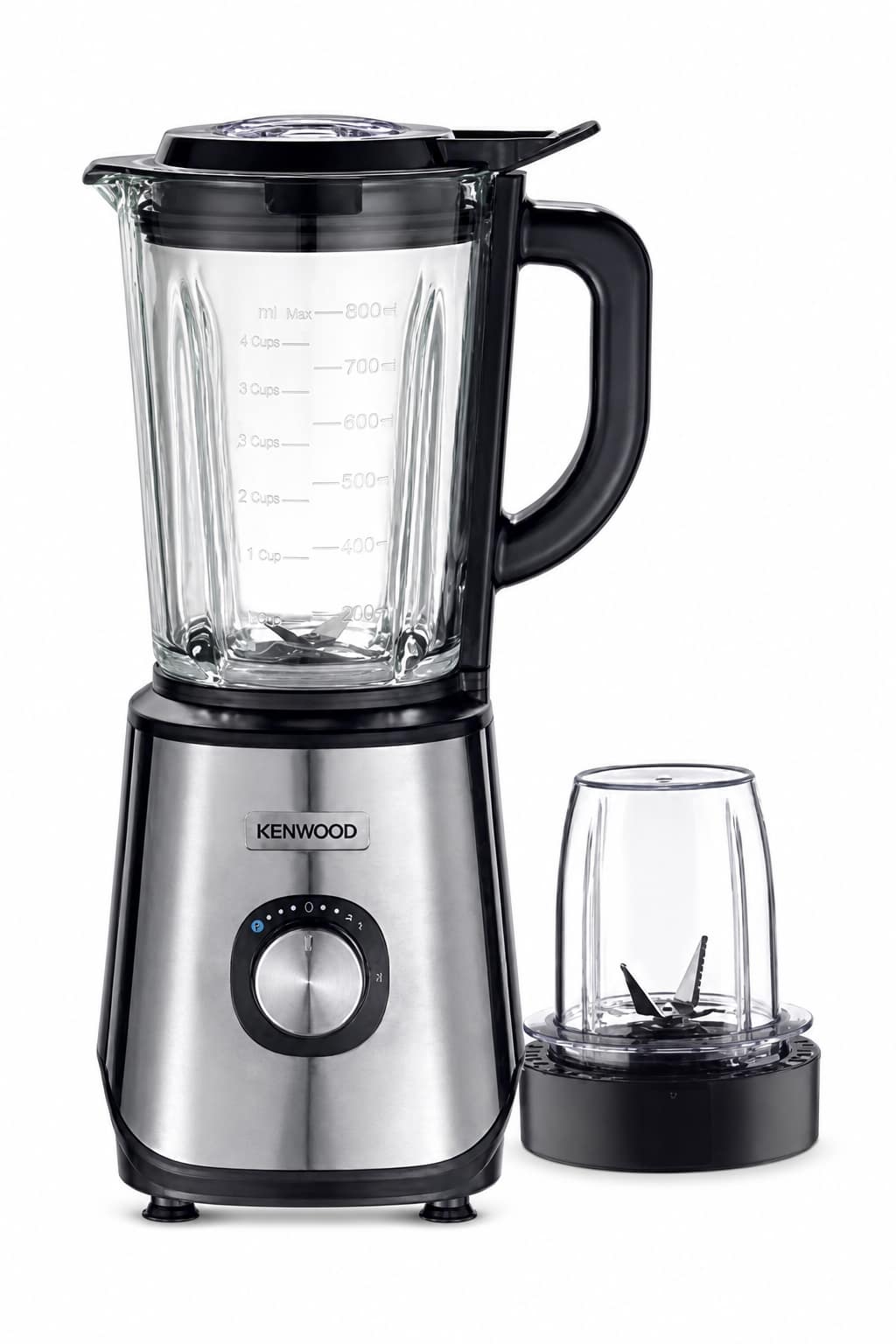 ccc98c1d-d2e3-4fd5-bc7f-f8bcc38ad2f6.png خلاط Kenwood BLM45.240SS زجاجي بقدرة 1000 واط مع وظيفة سحق الثلج - الصورة 1