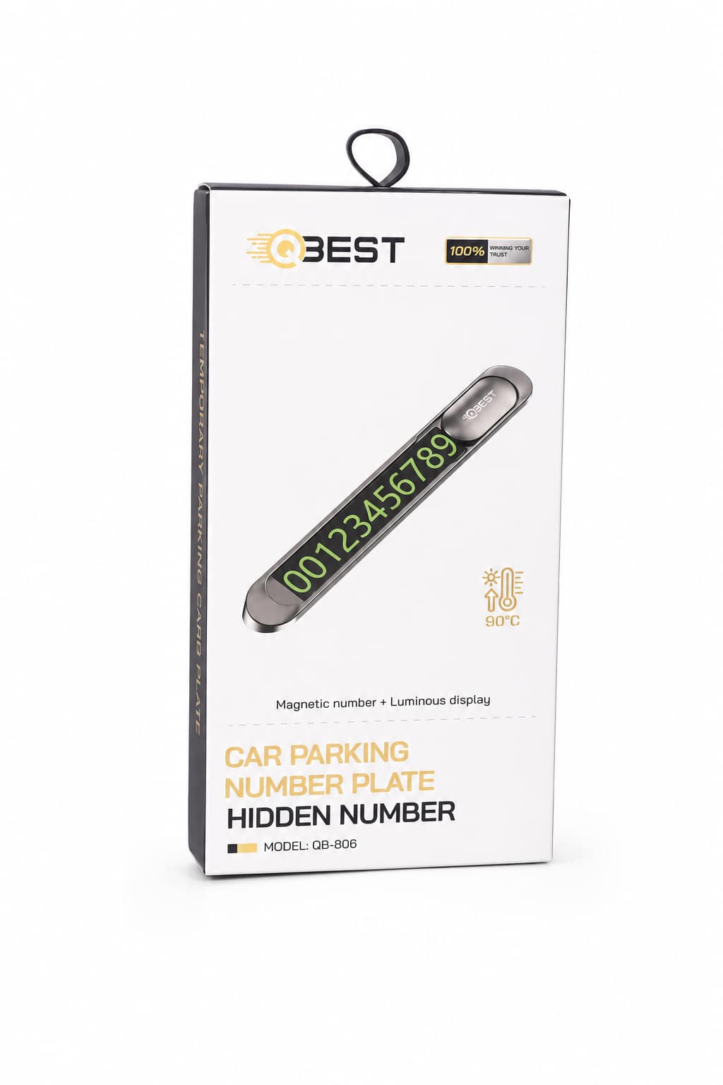cfbf4482-9ba9-4511-963e-42a72981b946.png لوحة أرقام للسيارة QBest QB806 معدنية مع رقم مخفي - الصورة 1