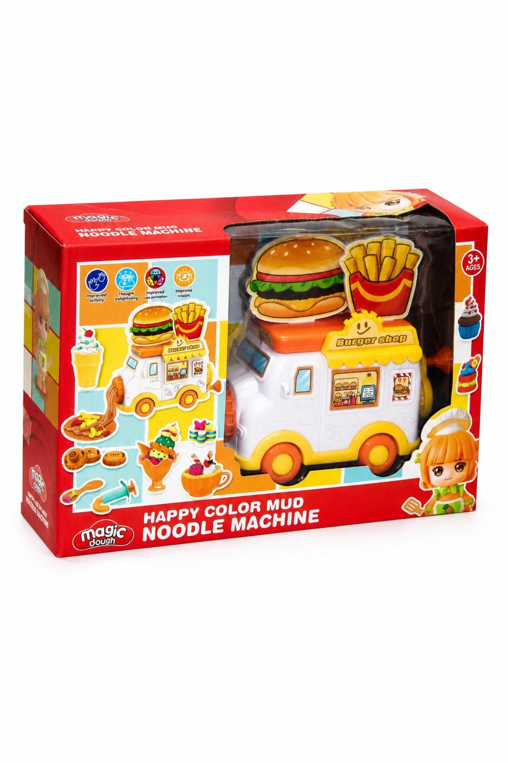 d07701d0-2e39-4075-a3af-b6a91ac09e26.jpg مجموعة معجون Magic dough لصنع المعكرونة بعربة وجبات - 1249167 - الصورة 1