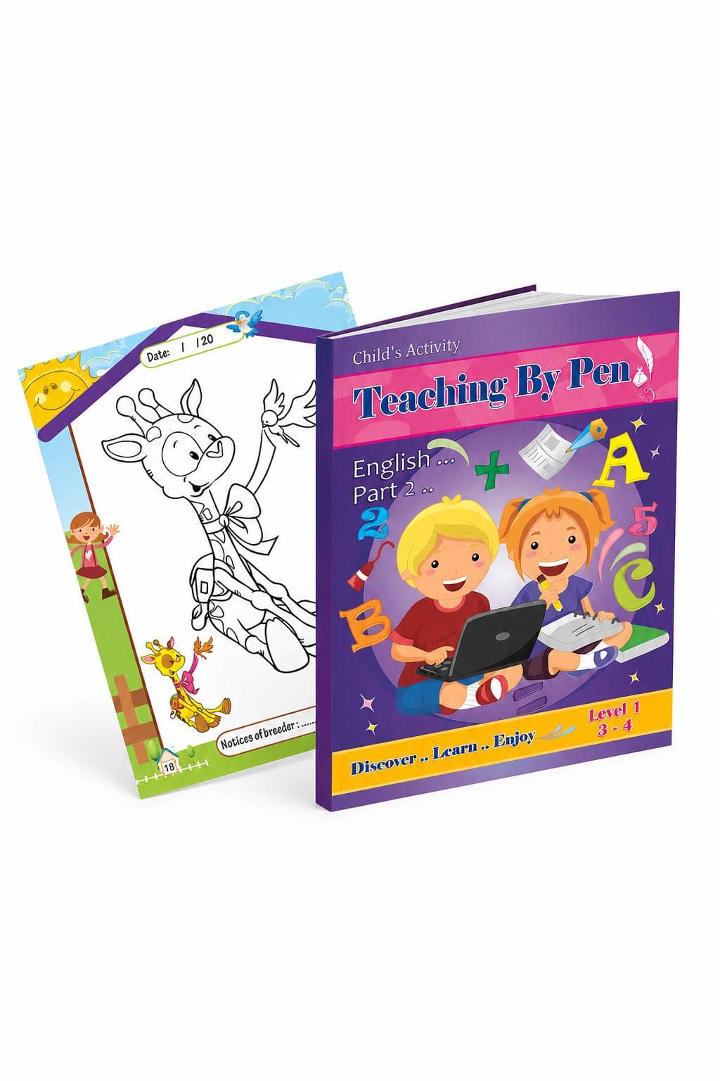 d67586bd-c148-4ef7-bb5b-054c971228ad-1.jpg كتاب علم بالقلم English Part 2 للأطفال 3-4 سنوات موديل 889 - الصورة 1