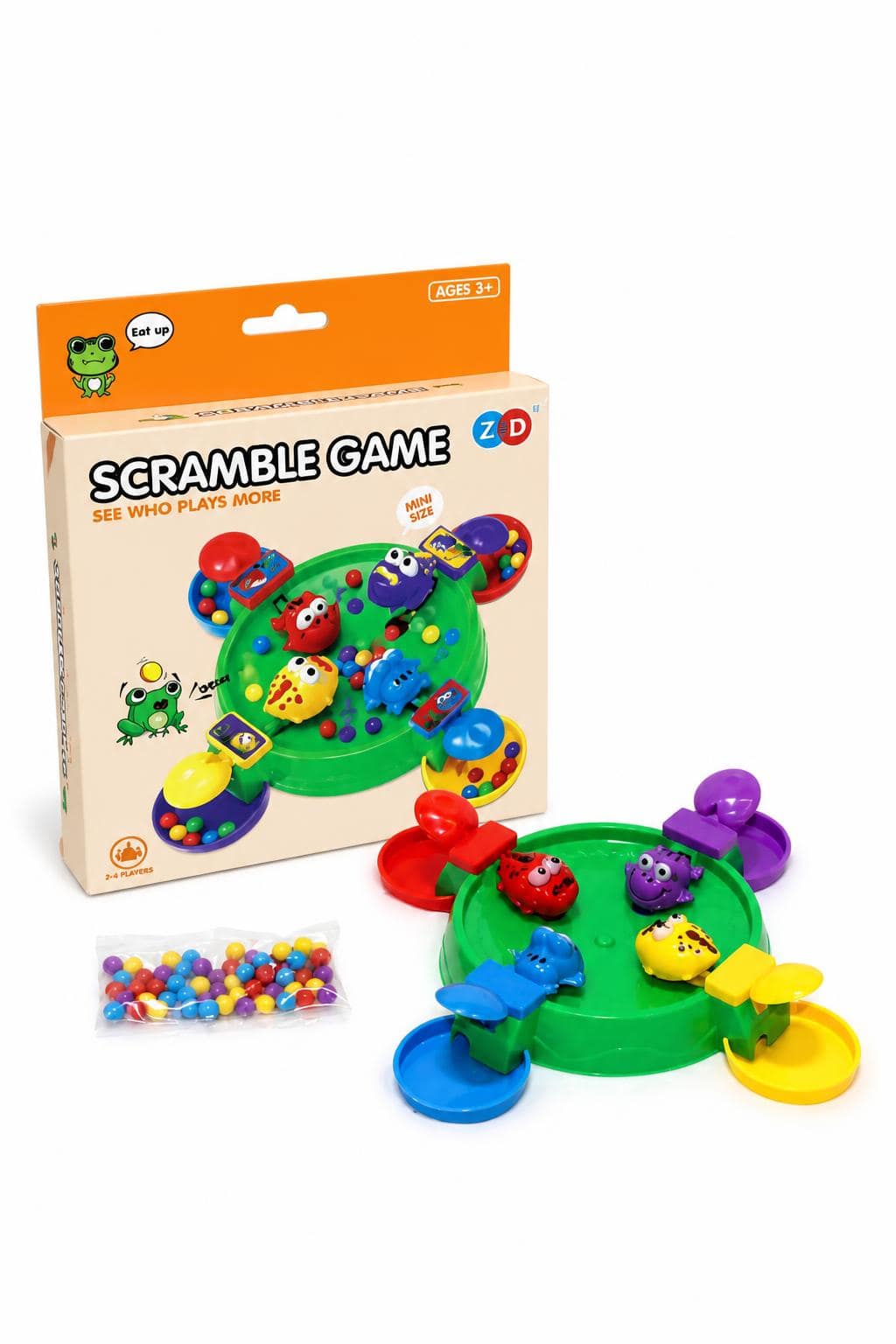 da7f2709-2b64-4ddd-9771-636893b912e3.jpg لعبة إطعام الضفادع Scramble Game للأطفال 3+ موديل 6366194 - الصورة 1