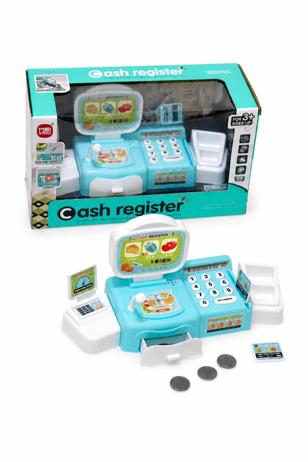 e0d78937-acc0-424d-a222-ecb1be178558.jpg لعبة كاشير التسوق Cash Register للأطفال 3+ موديل 16579 - الصورة 1