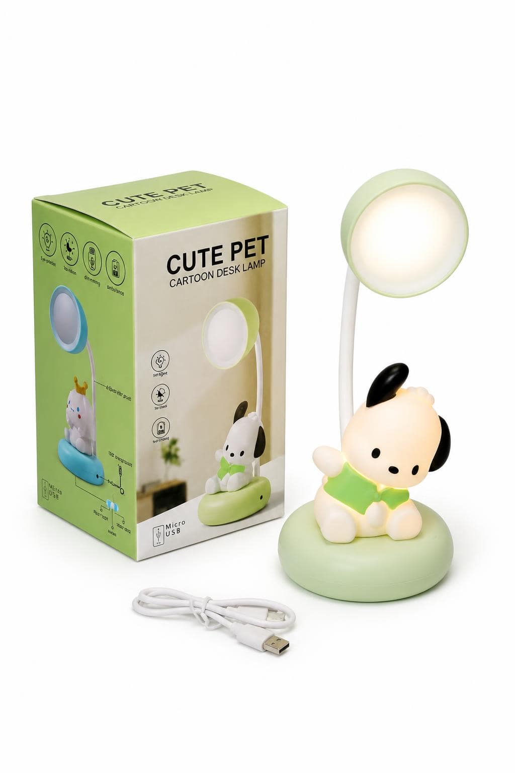 e355f604-a183-45ad-835d-748ef0f02dcb.jpg مصباح مكتبي Cute Pet كرومي قابل للشحن موديل 10182 - الصورة 1