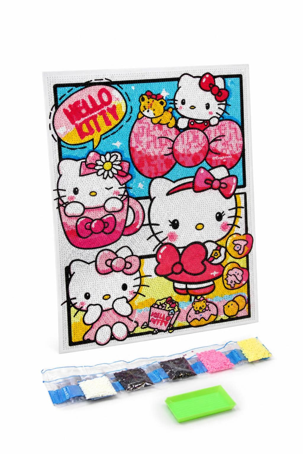 e3f1ac38-347b-4067-be46-177b4f1ba725.jpg لوحة تلوين ستراس Hello Kitty ببرواز خشبي 30*40 سم - 8089815 - الصورة 1