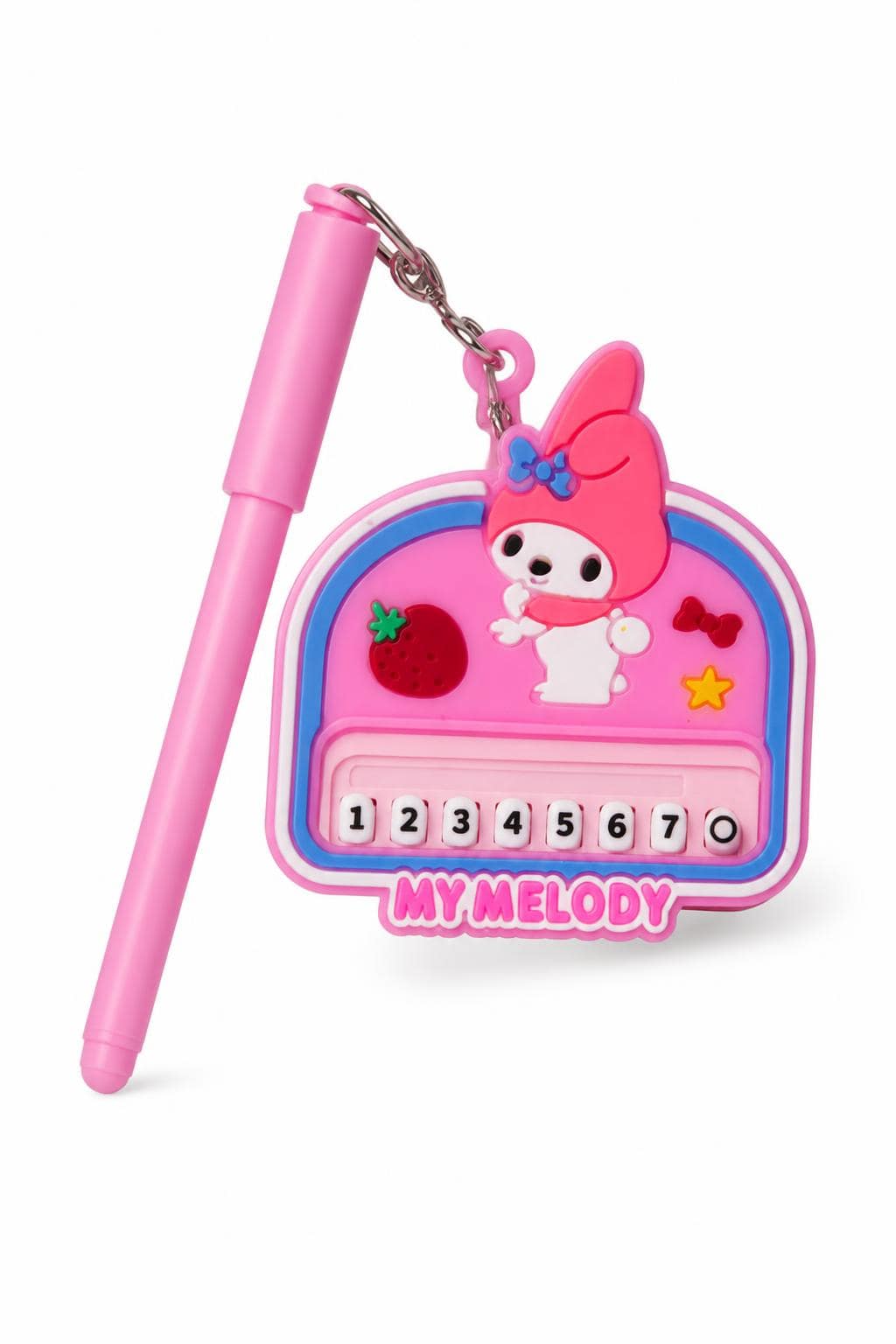 e617f4cd-194a-45dc-8046-f19a1362cc60-1.jpg قلم جل أزرق وردي مع بيانو موسيقى My Melody - موديل 9335 - الصورة 1
