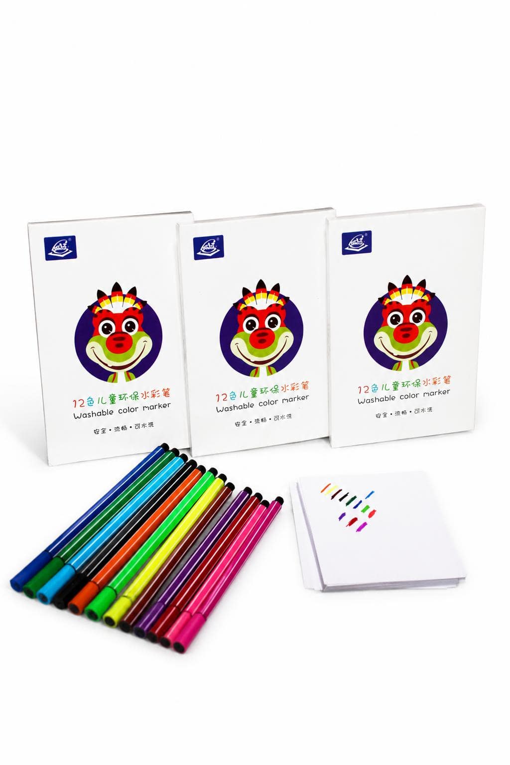 e6a64cbf-aba9-4c24-ac95-0a333abc8086-2.jpg علبة أقلام فلوماستر تايغر 12 لون قابلة للغسل - 9340 - الصورة 1