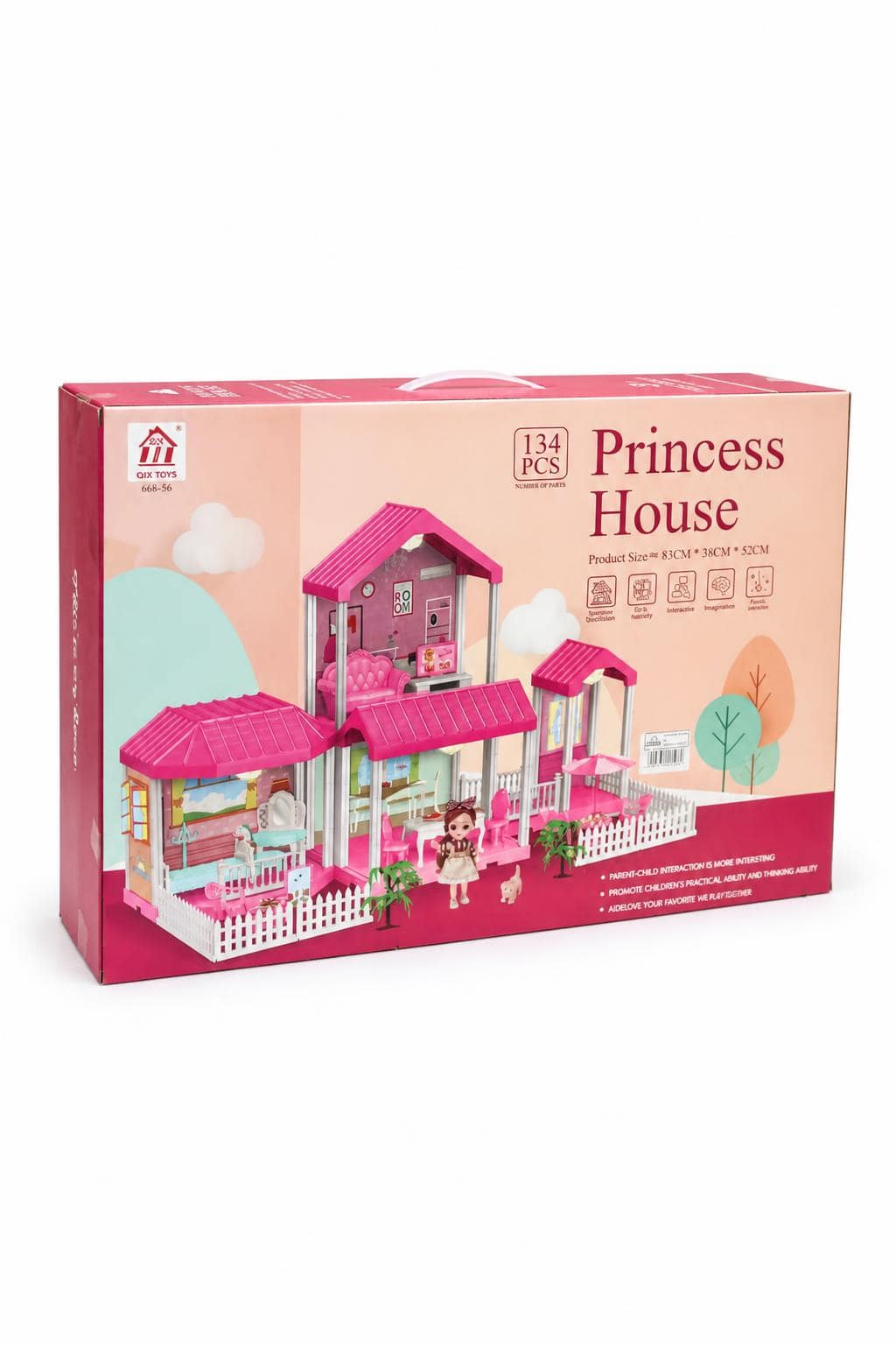 e8643216-c40b-4fc9-a3f4-f39a4bed62ea.jpg قصر باربي QIYI TOYS Princess House 134 قطعة - 9949963 - الصورة 1