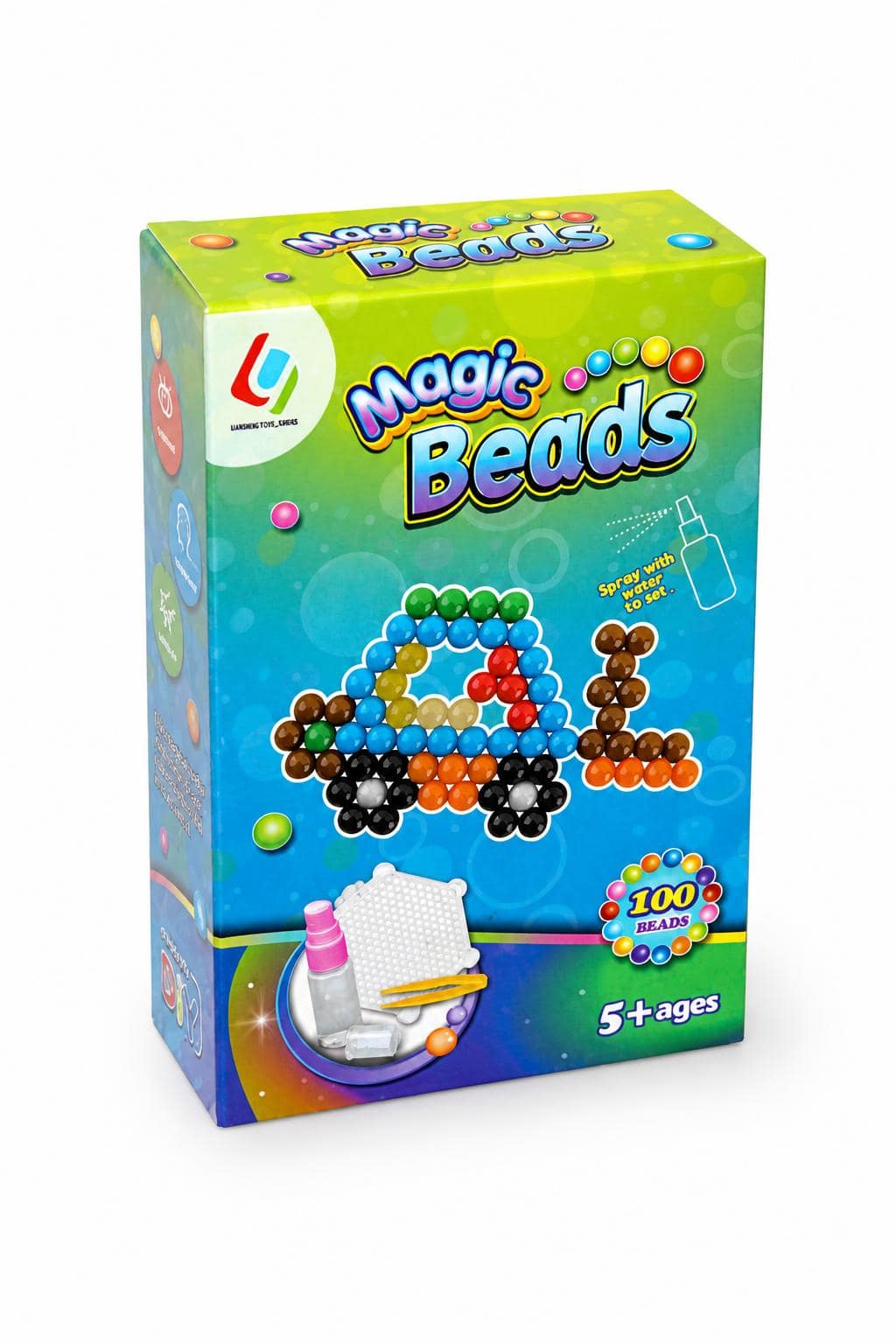 e88c73ce-b933-43bc-aac3-8ee294d34ee6.jpg لعبة التلوين بالخرز المائي Magic Beads 100 خرزة - 1327605 - الصورة 1