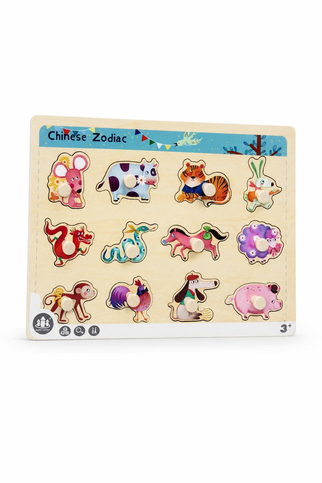 ebacce40-f0a3-45c9-ba6b-0fbc5f3b6424-1.jpg لوح مطابقة الحيوانات Chinese Zodiac بمقابض - موديل 15942 - الصورة 1