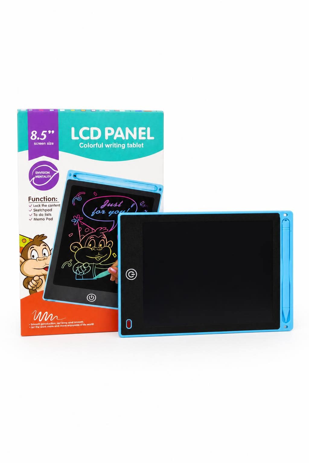 ece25ed6-1ff4-4549-9898-58556f2818b5.jpg تاب ذكي LCD للكتابة والرسم 8.5 انش أزرق - 7591066 - الصورة 1