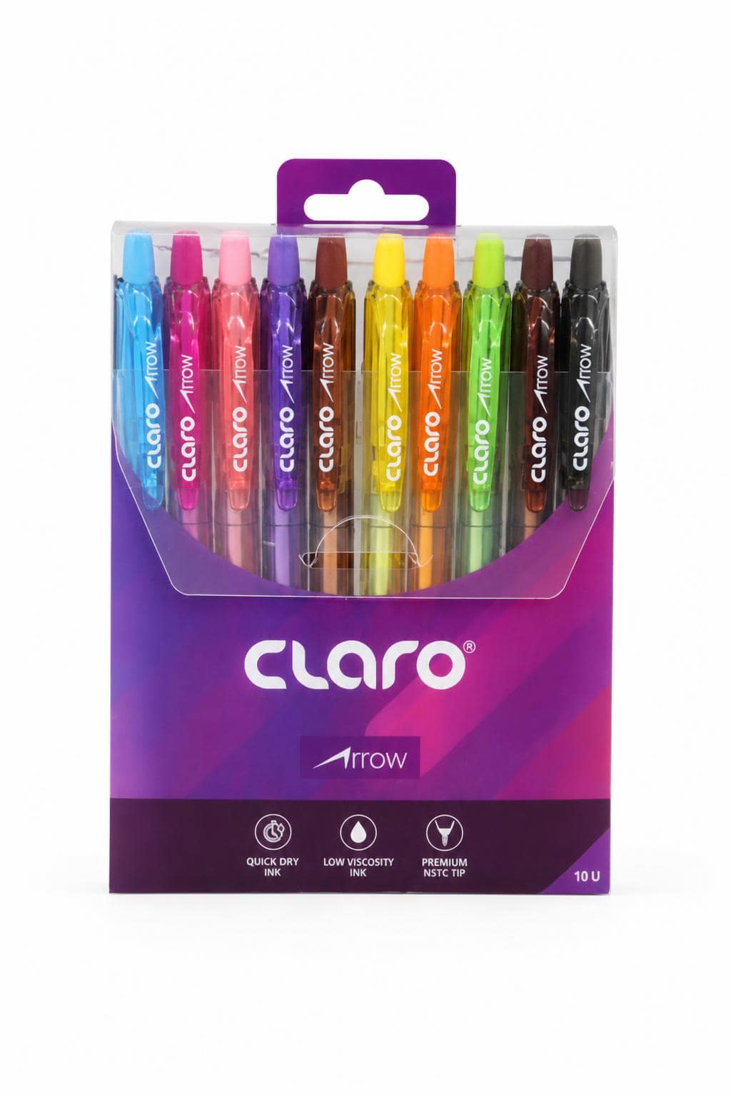 f0e13b47-4489-480b-9561-9a44bb02f089.jpg طقم أقلام Claro Arrow كباس 10 أقلام - 9595584 - الصورة 1