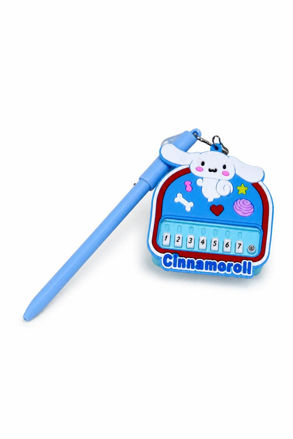 f8ca9603-4091-4cfe-a7fd-fb50256a2fb6.jpg قلم جل أزرق مع بيانو موسيقي Cinnamoroll موديل 9338 - الصورة 1
