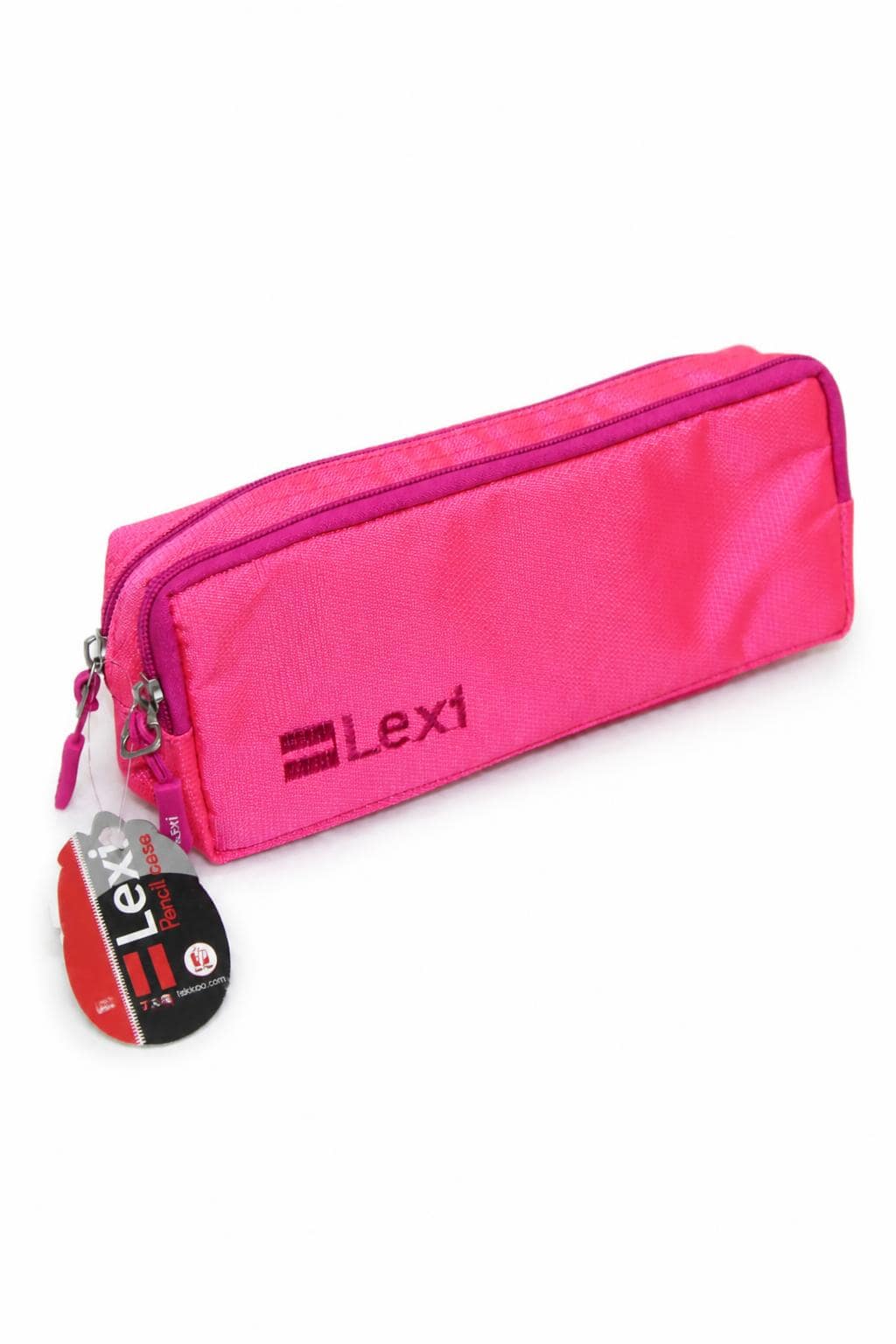 fbcf4cd9-5106-47dd-ae05-bd59f9ee6070.jpg مقلمة Lexi قماشية وردية بسحابين - موديل 9141 - الصورة 1