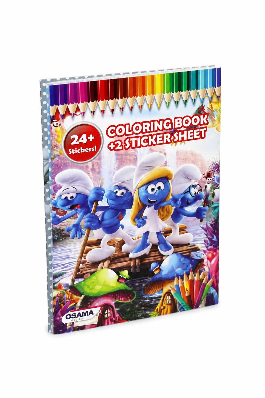 fd31095c-70f1-4d02-910e-5c584c228b4d.jpg دفتر تلوين صغير OSAMA The Smurfs مع 2 ورقة ستيكر - 16551 - الصورة 1