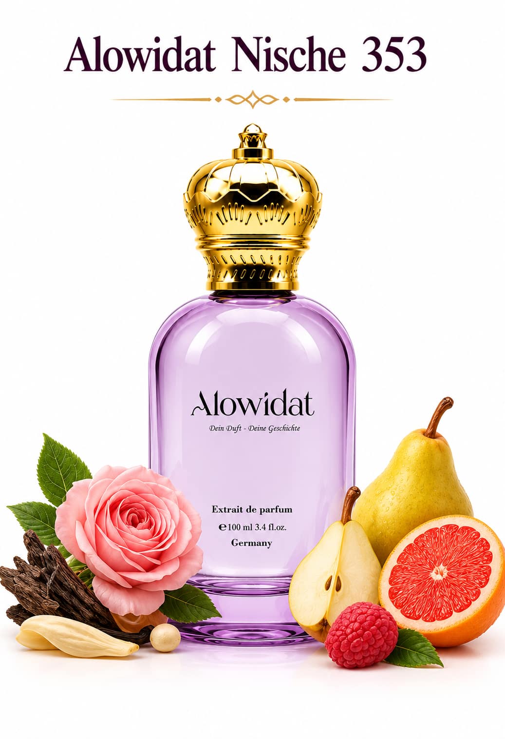 30e500fc-0101-4653-b964-a78370015b96 (1) عطر نسائي Alowidat Designer 365 – زهري فانيلي بلمسة خشبية دافئة - الصورة 1