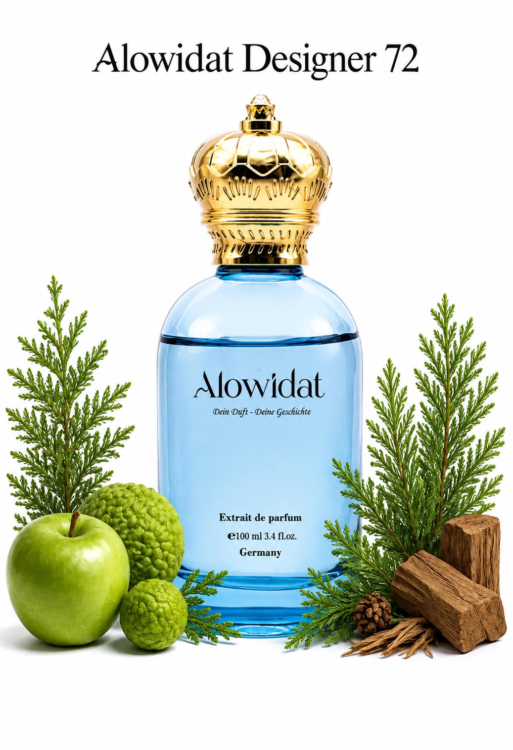 1729651e-e838-4c4f-a04f-a05f42ac5603 عطر رجالي Alowidat Designer 72 – أخضر خشبي بلمسة مسكية عطرية - الصورة 1