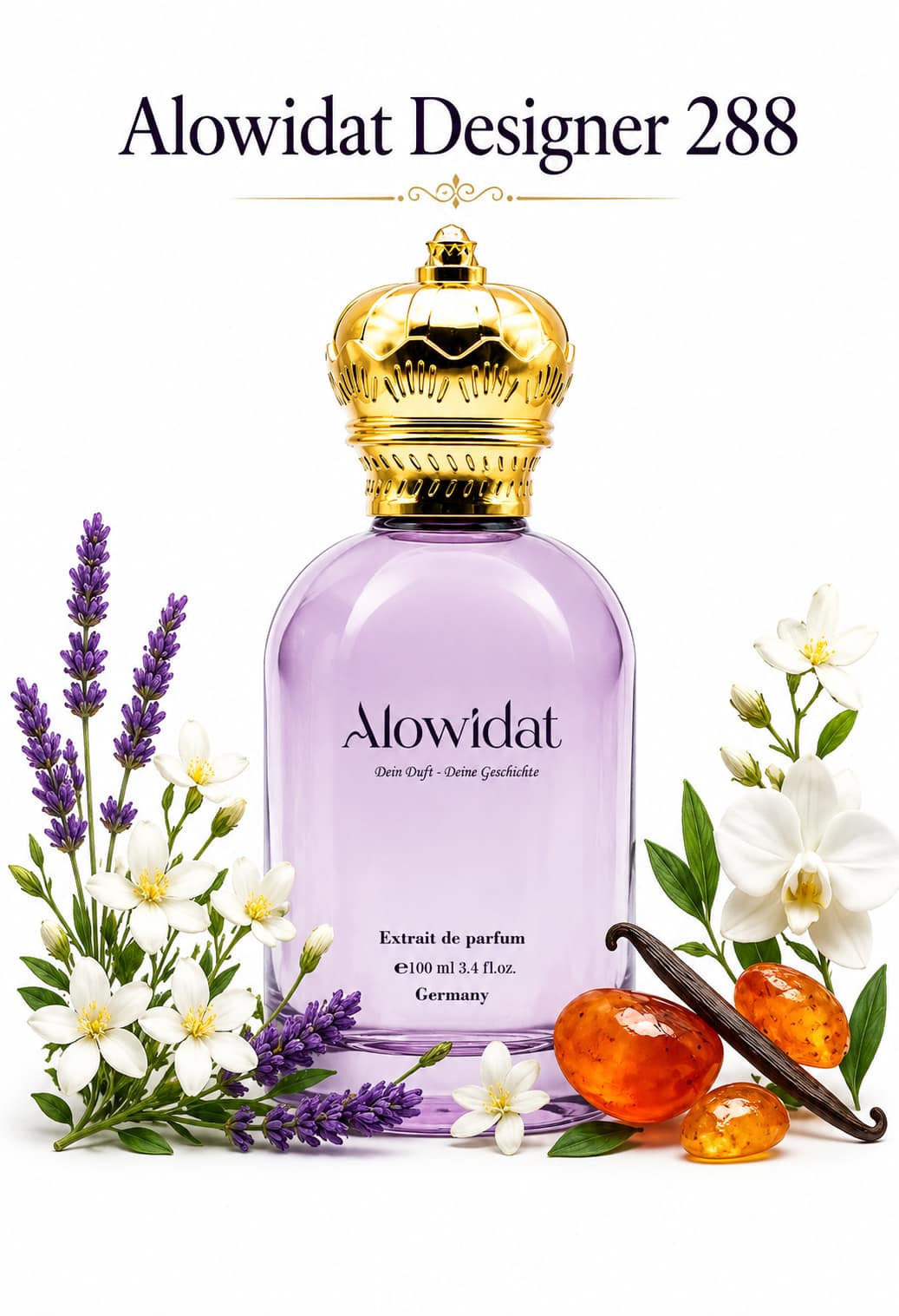 e51c94ea-20ea-4c51-bb9c-dd477c70ed55 عطر نسائي Alowidat Designer 288 – زهري عطري بلمسة فانيليا عنبرية - الصورة 1