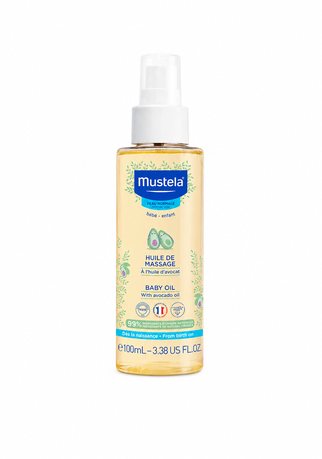 Baby Massage Oil with Avocado Mustela Baby Massage Oil 100ml - الصورة 1