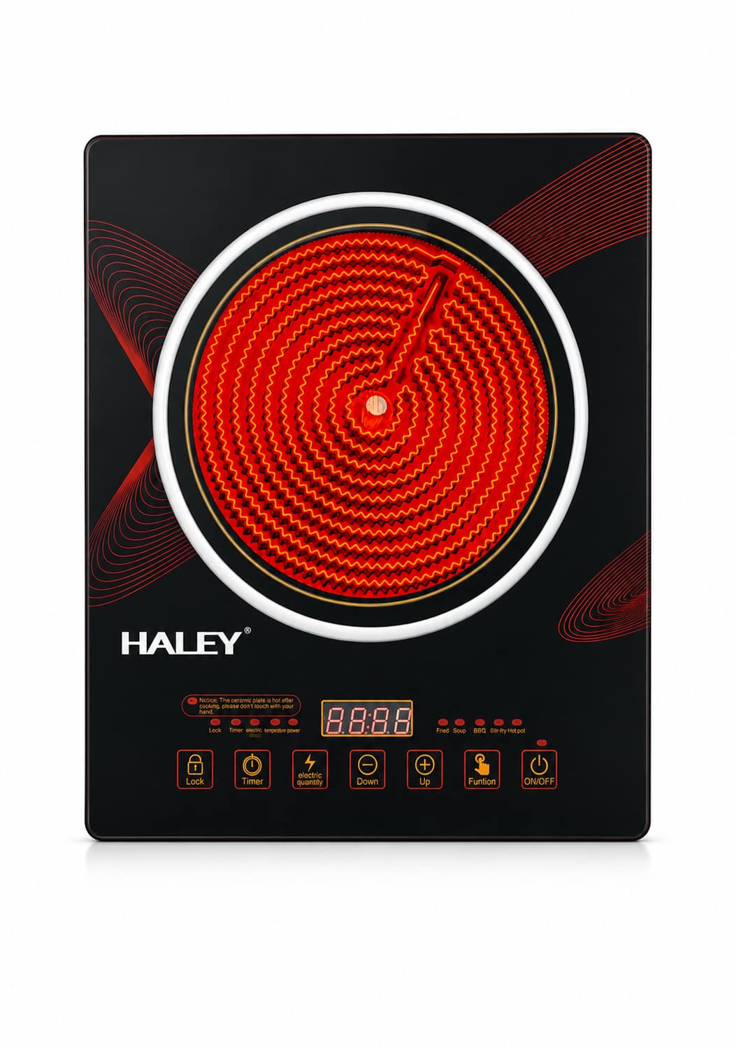 HY-1823 موقد HALEY سيراميك كهربائي بلمس ذكي وقوة 3500 واط | HY-1823 - الصورة 1