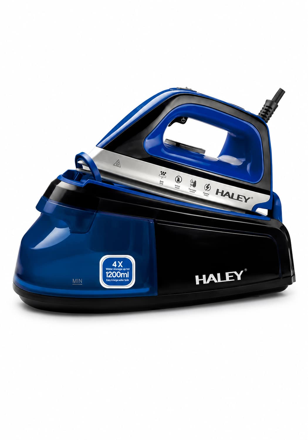 0ea3b2c3-b83a-4e75-b428-bb99652eb886 مكواة بخار HALEY بقاعدة منفصلة 2400 واط – خزان 1200 مل | HY-2085 - الصورة 1