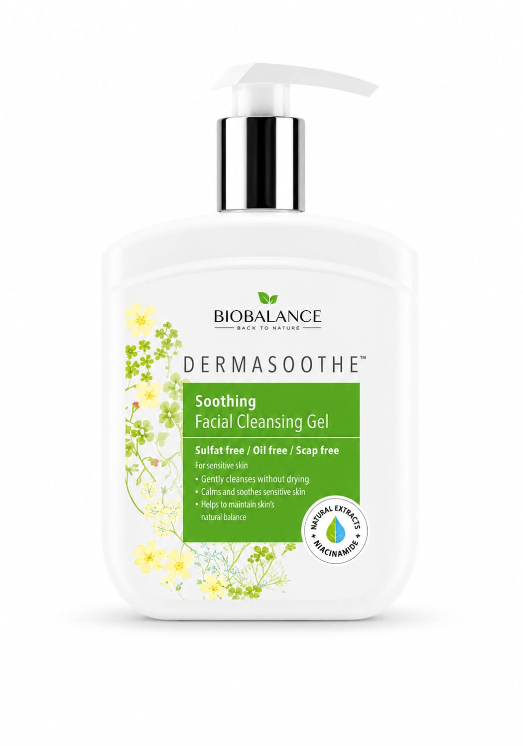 27433bfa-9e5a-4d5a-93ee-00e5a00e01bd جل BIOBALANCE Dermasoothe لتنظيف وتهدئة الوجه – للبشرة الحساسة 250 مل - الصورة 1