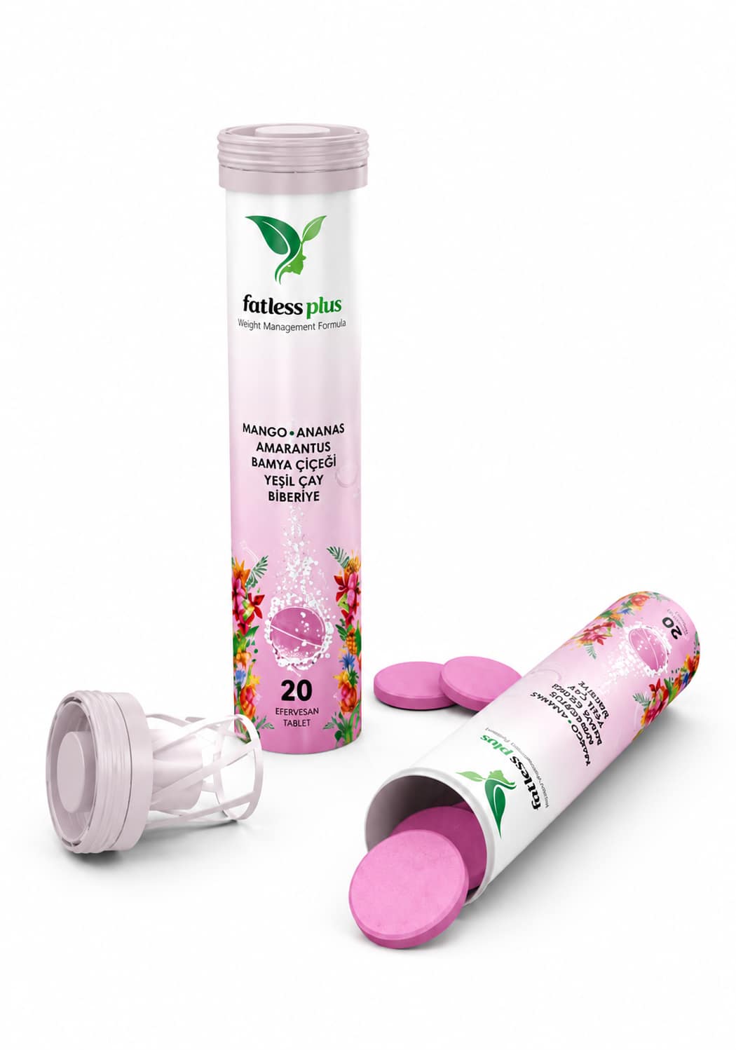 4a8e95bd-49ba-48f8-9608-17265d1e03d6 أقراص Fatless Plus 2 الفوّارة للتنحيف (المرحلة الثانية) بنكهة المانجو و الأناناس – 20 قرص - الصورة 1